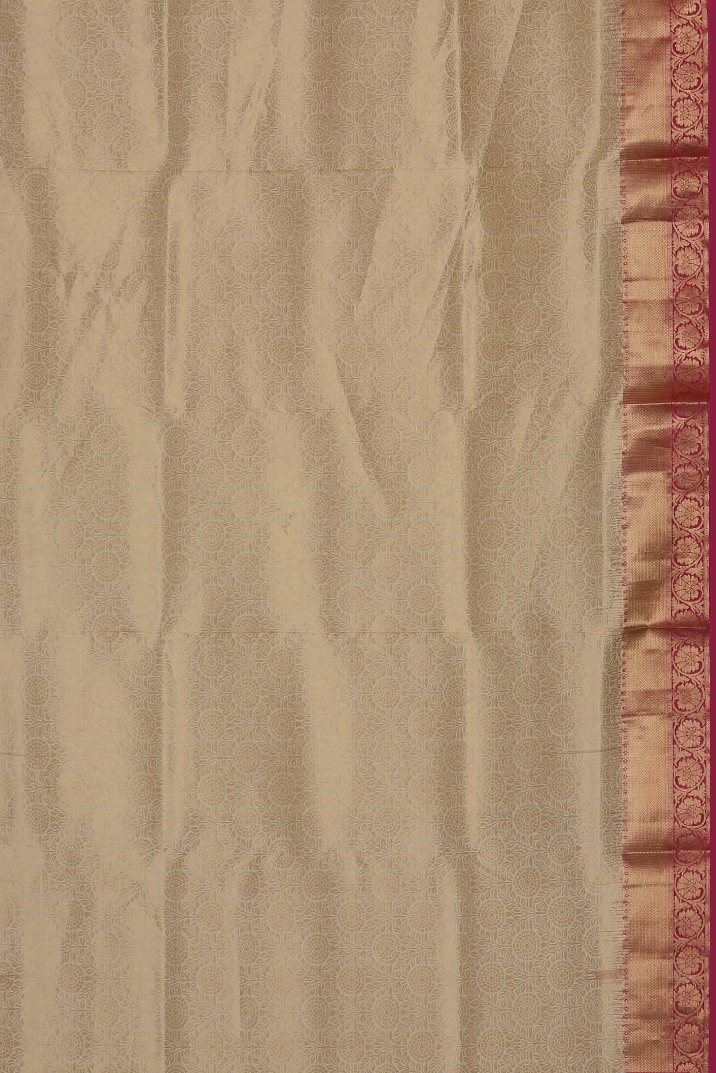 Cream Soft Silk Saree