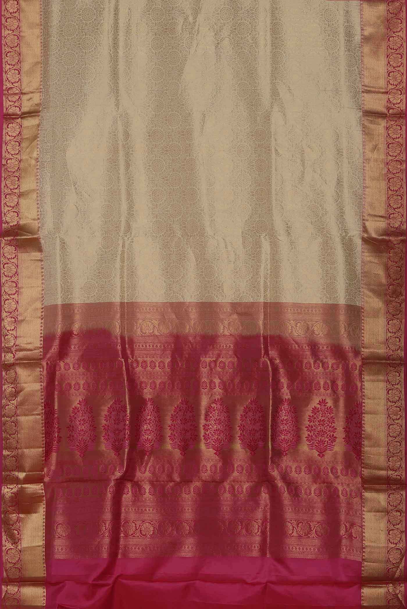 Cream Soft Silk Saree