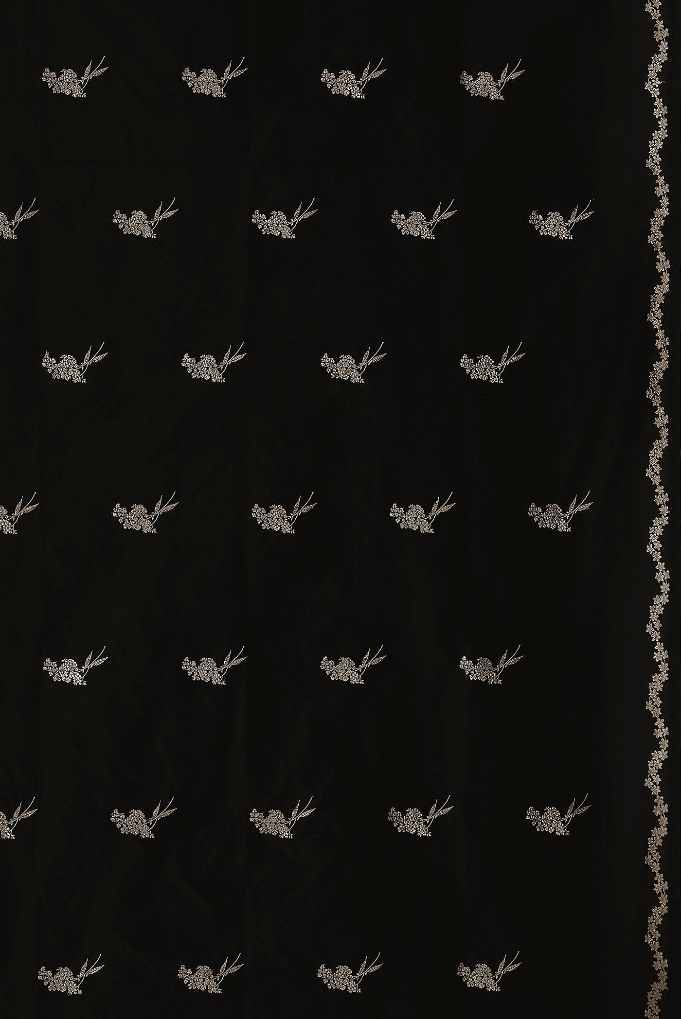 Black Banarasi Silk Saree