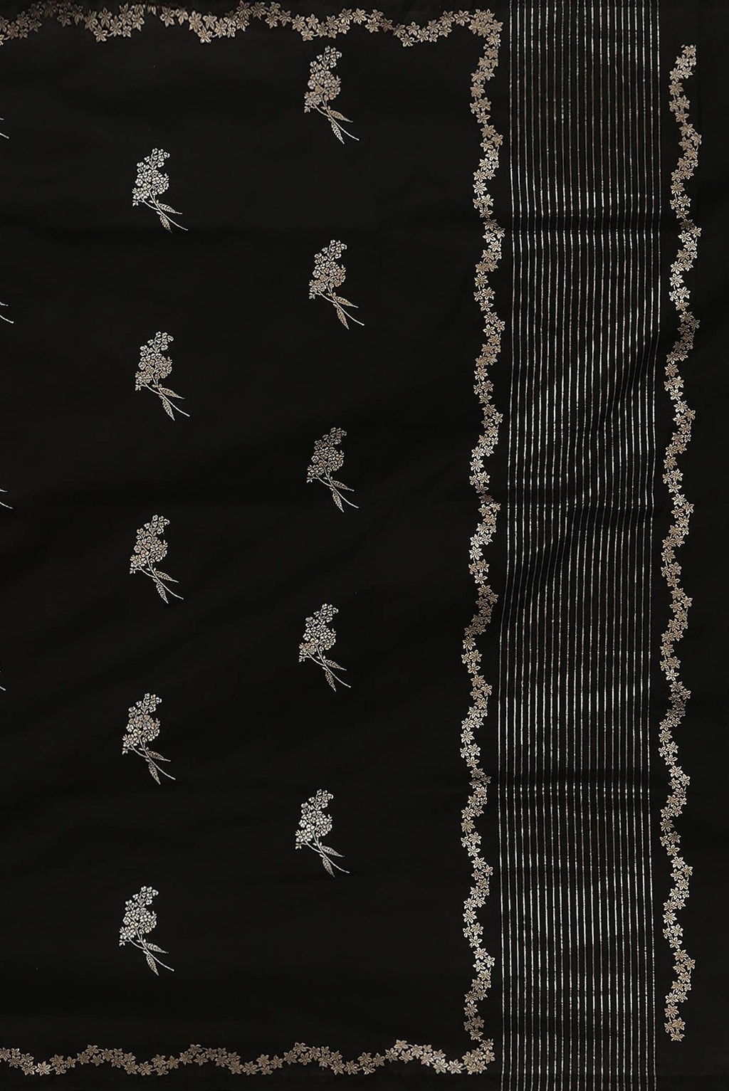 Black Banarasi Silk Saree