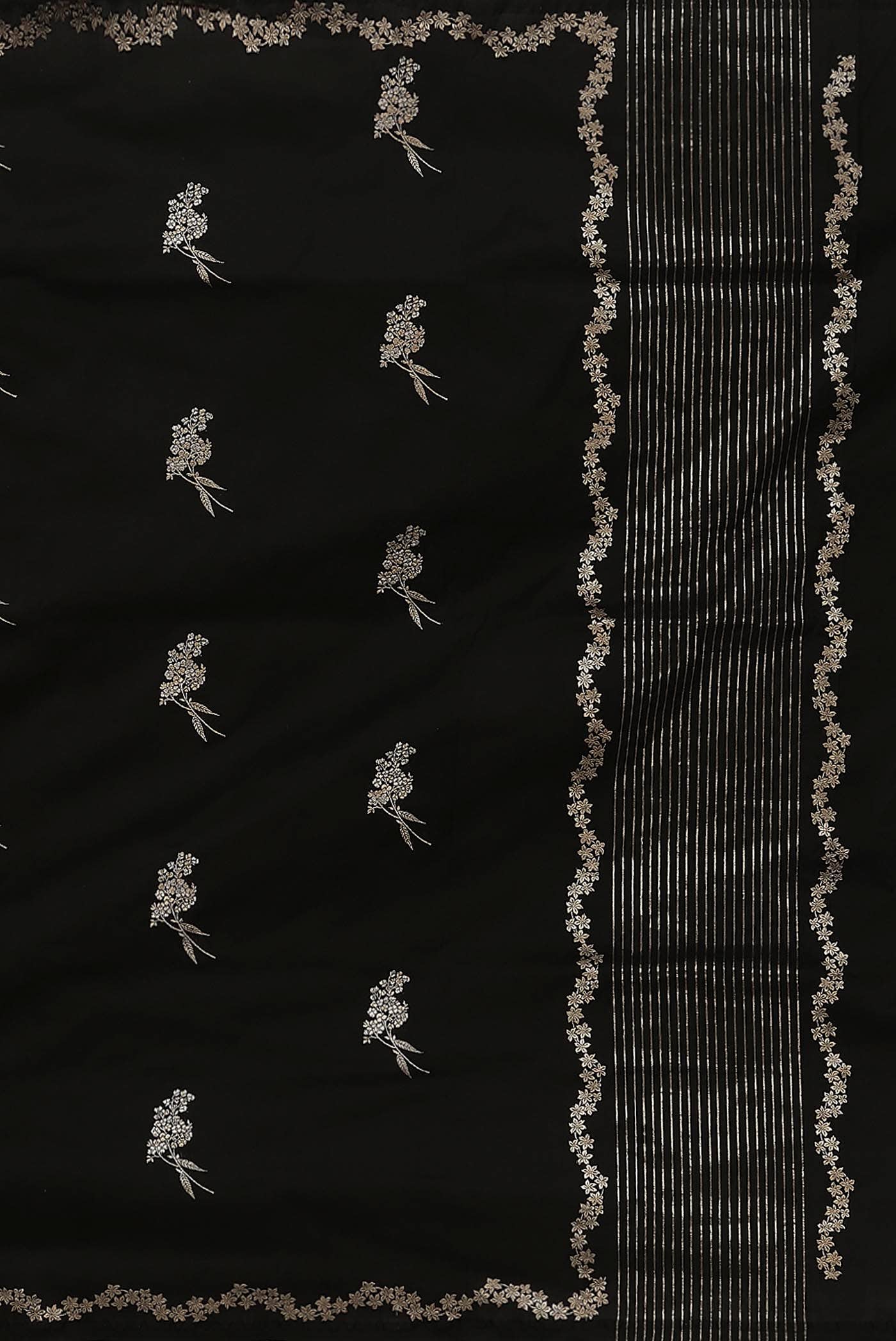 Black Banarasi Silk Saree