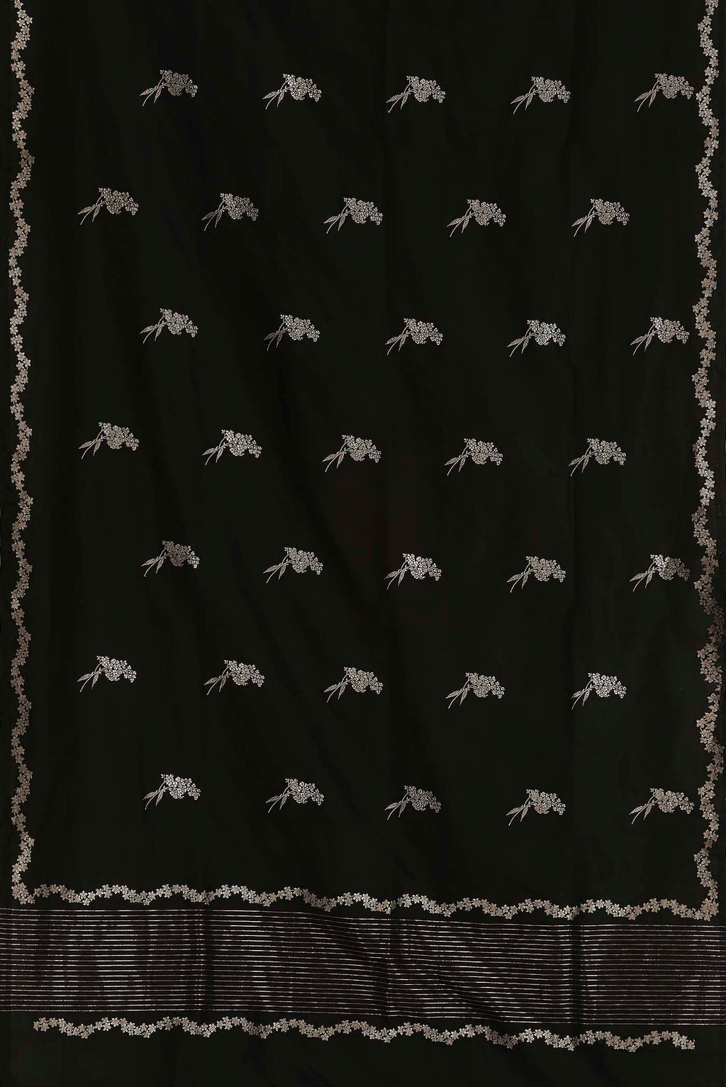 Black Banarasi Silk Saree