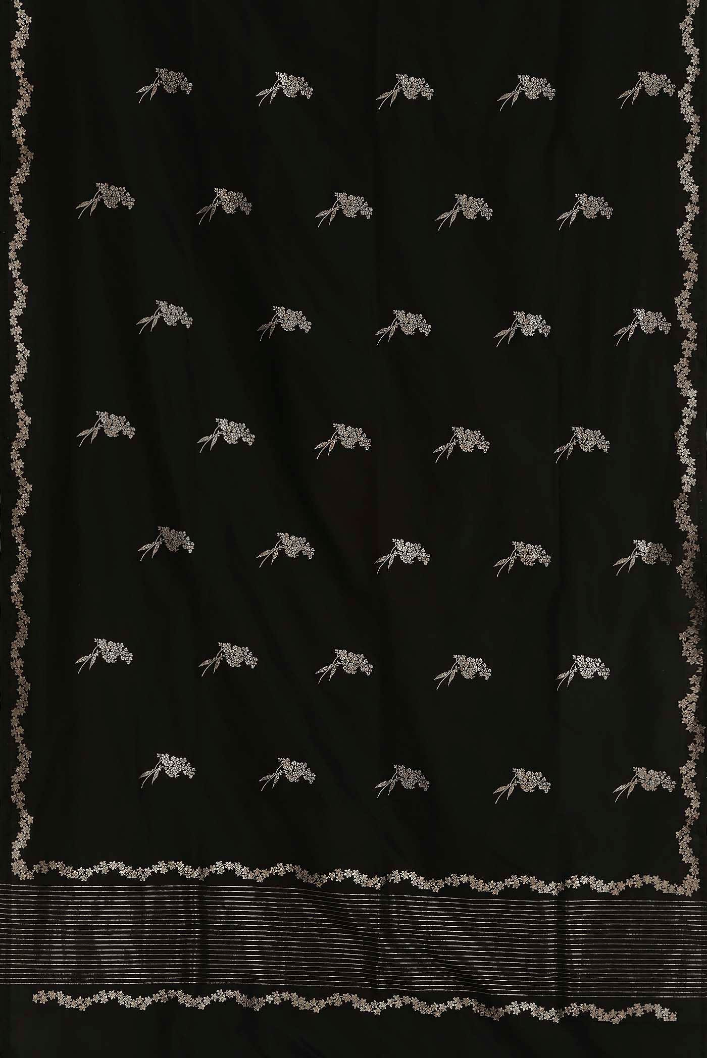 Black Banarasi Silk Saree