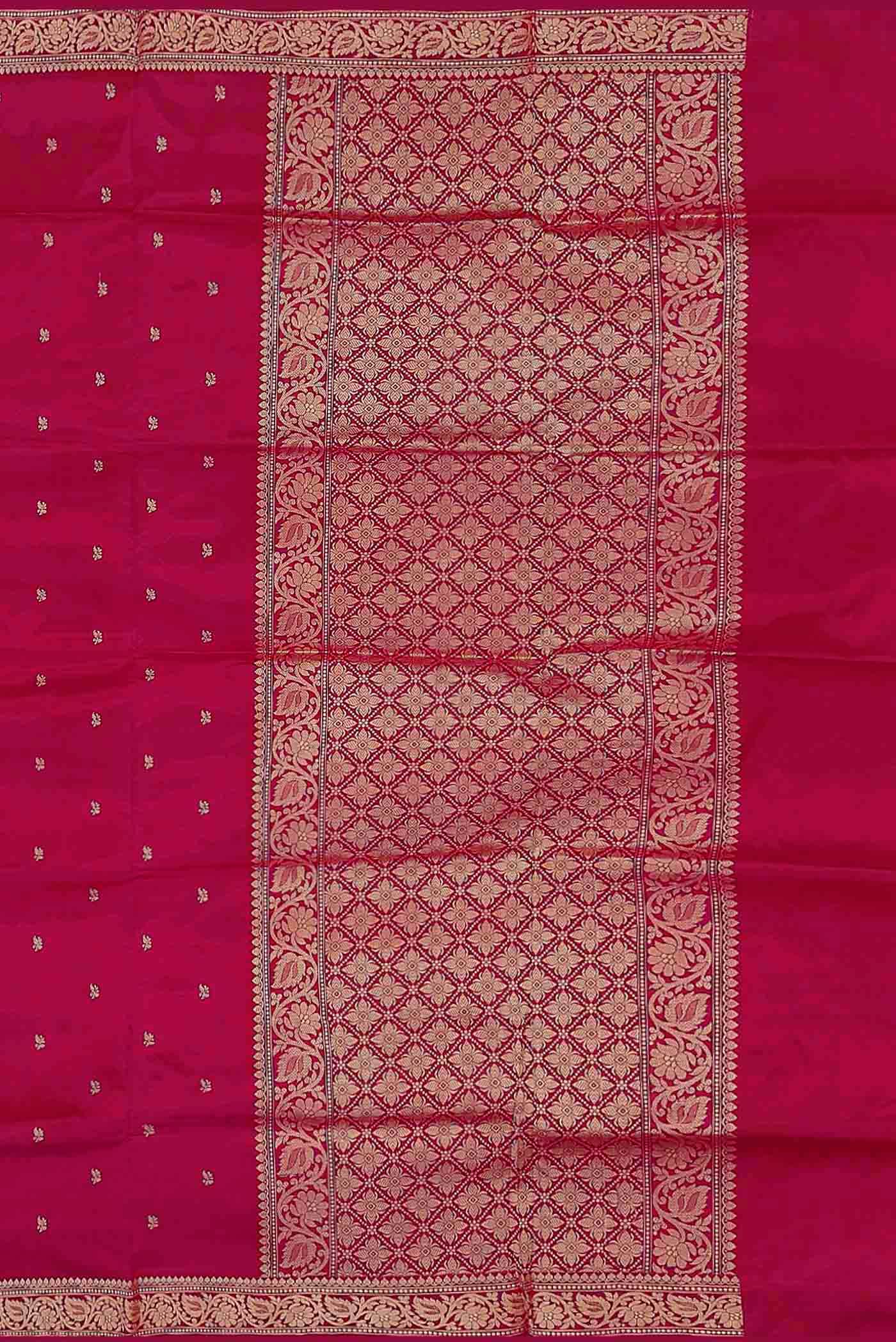 Red Banarasi Katan Silk Saree