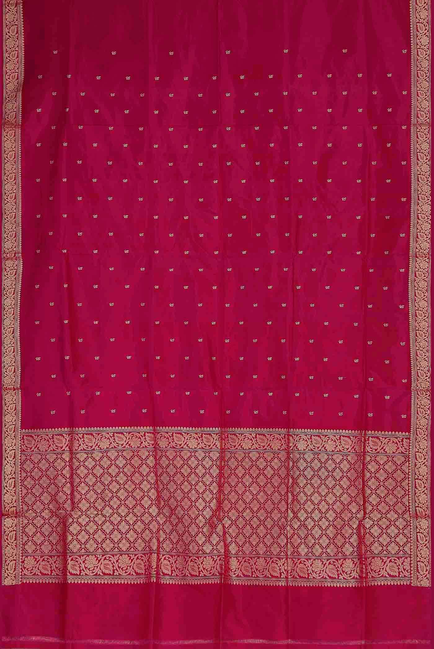 Red Banarasi Katan Silk Saree