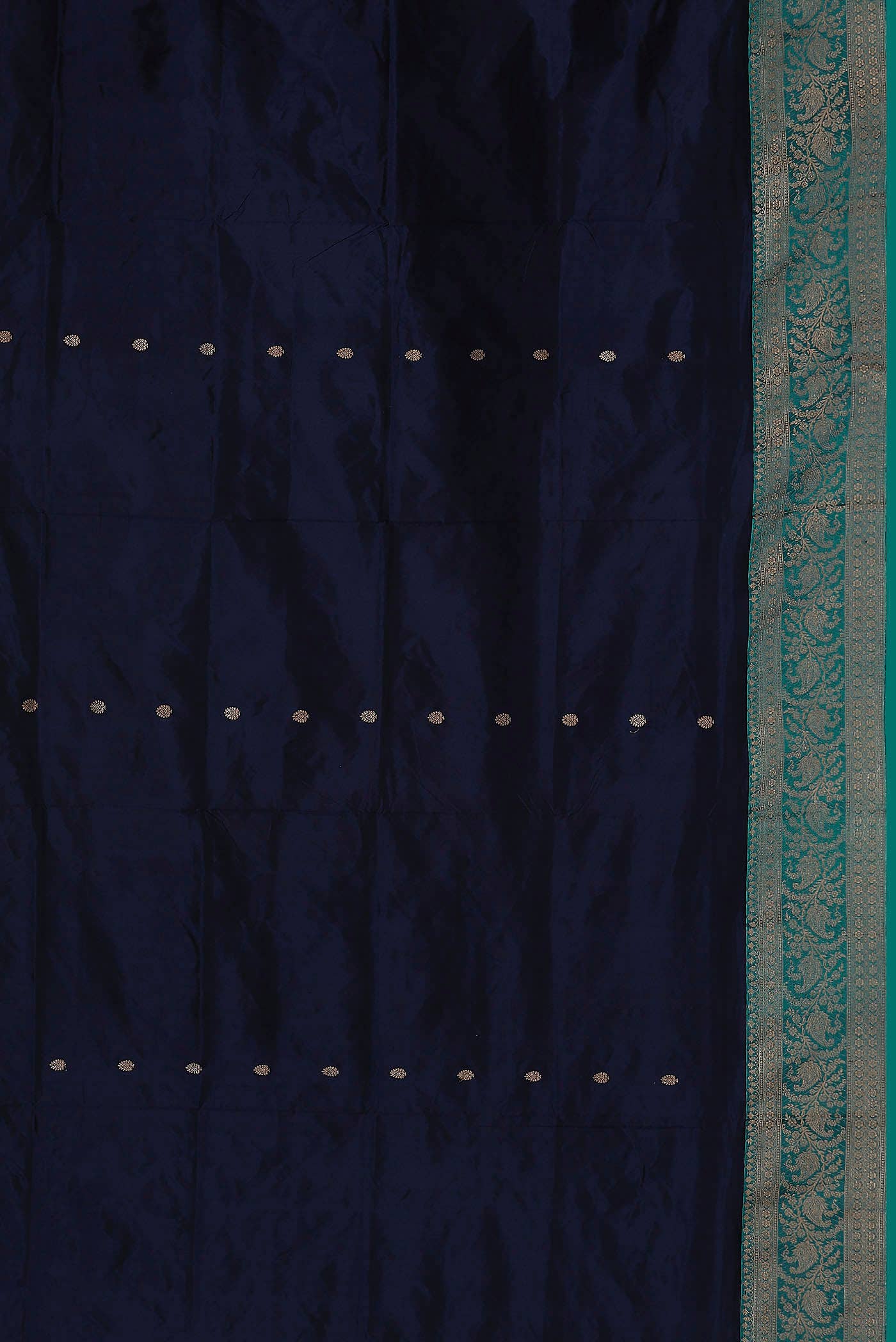 Navy Blue Banarasi Katan Silk Saree