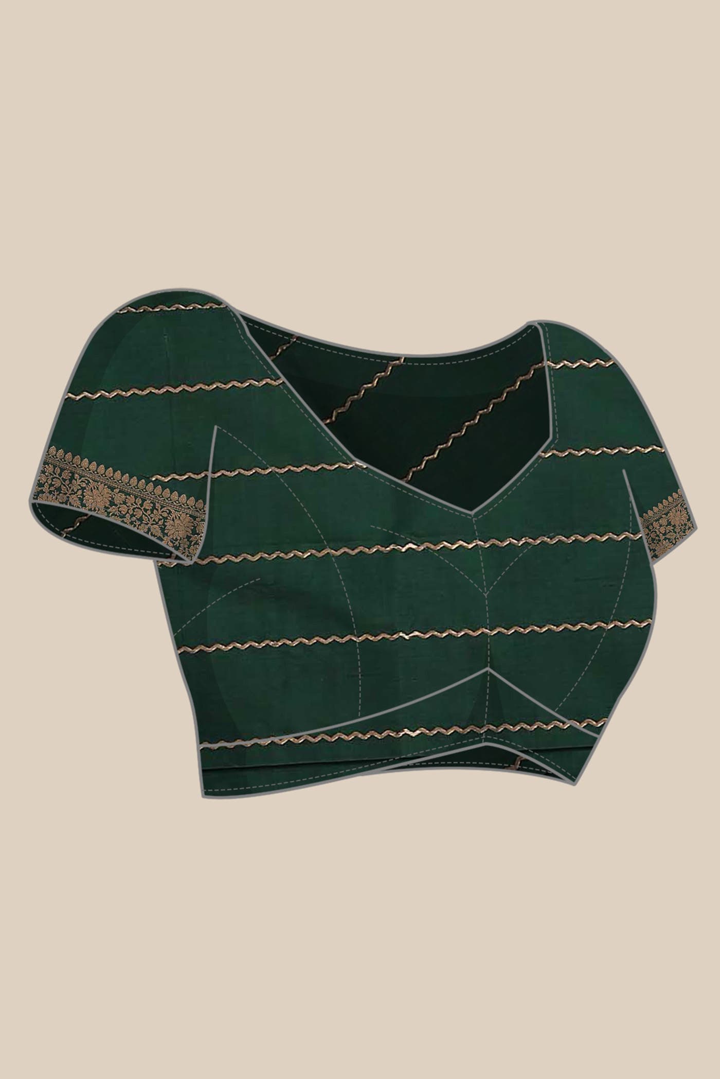 Green Banarasi Katan Silk Saree