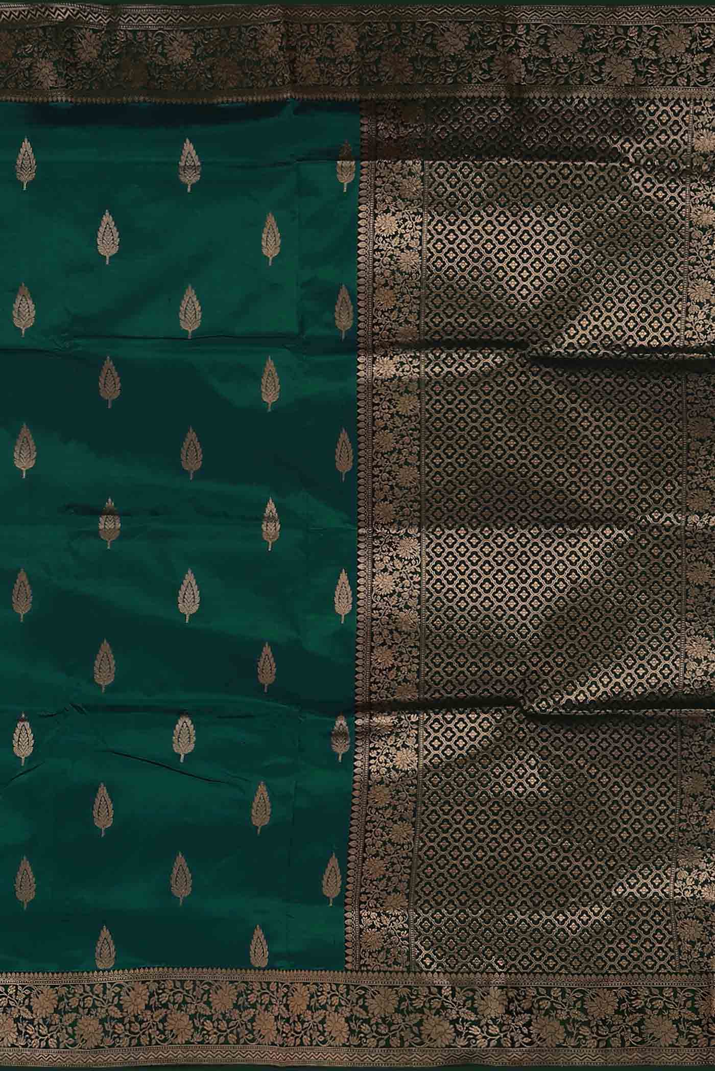Green Banarasi Katan Silk Saree