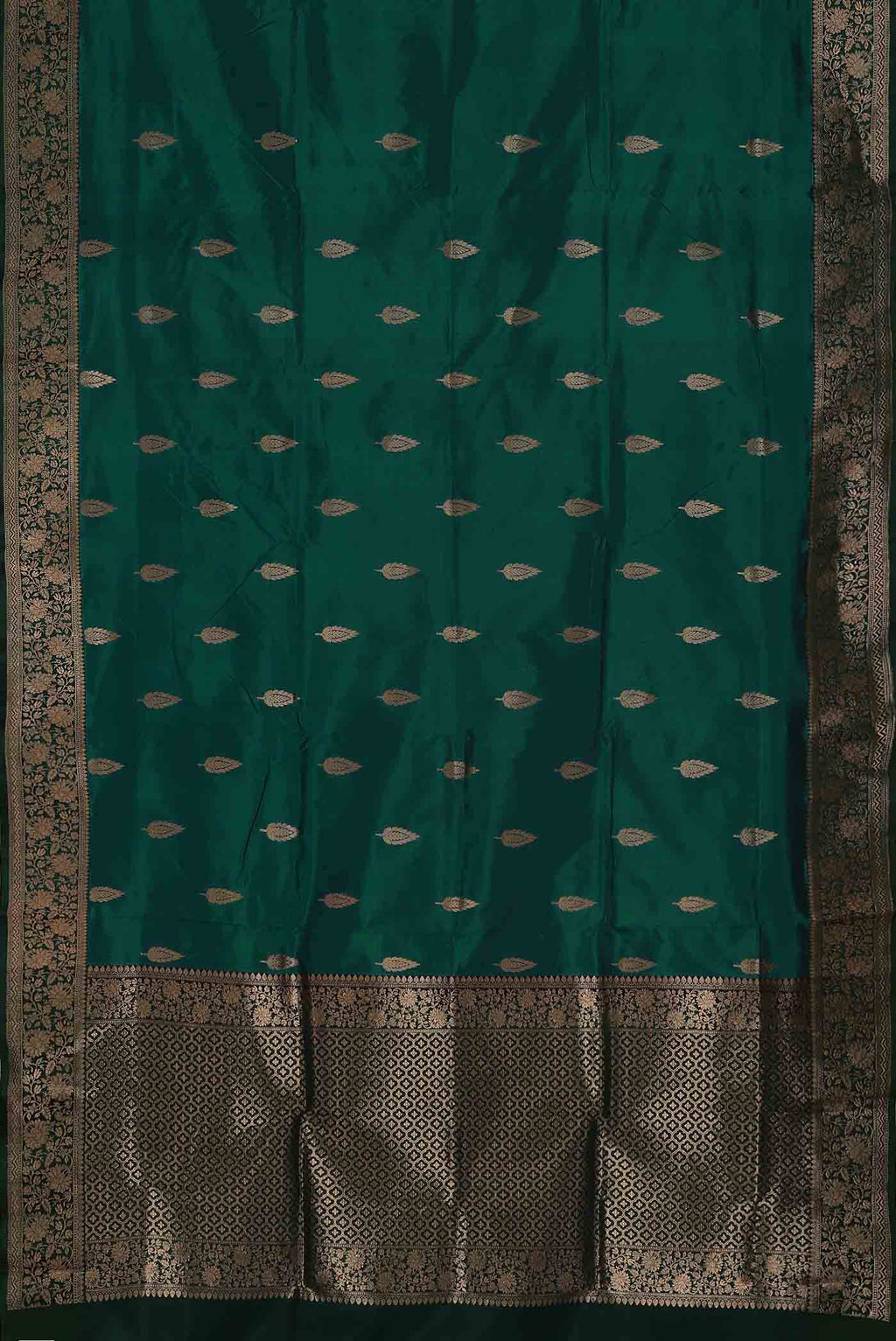 Green Banarasi Katan Silk Saree
