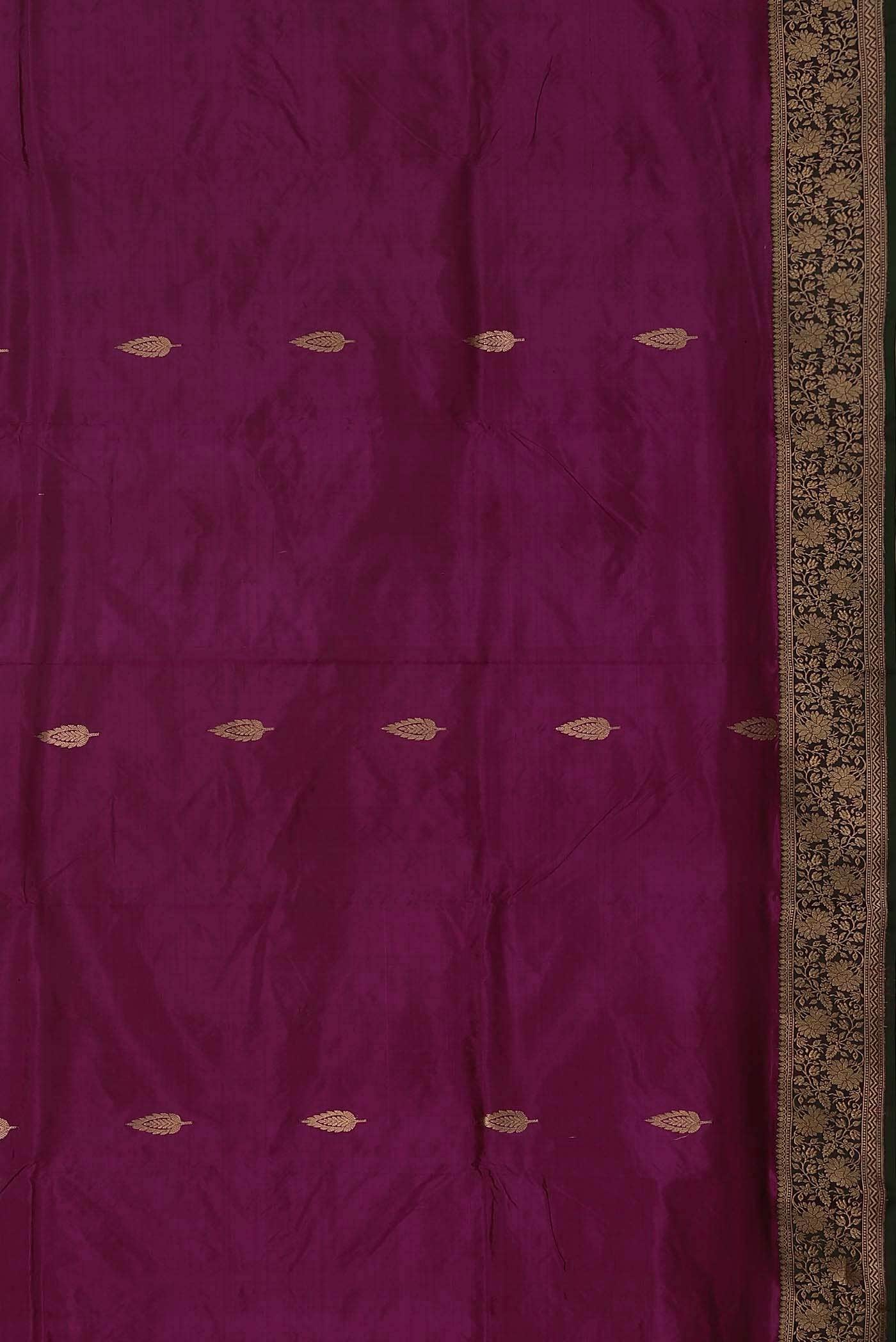 Magenta Banarasi Katan Silk Saree