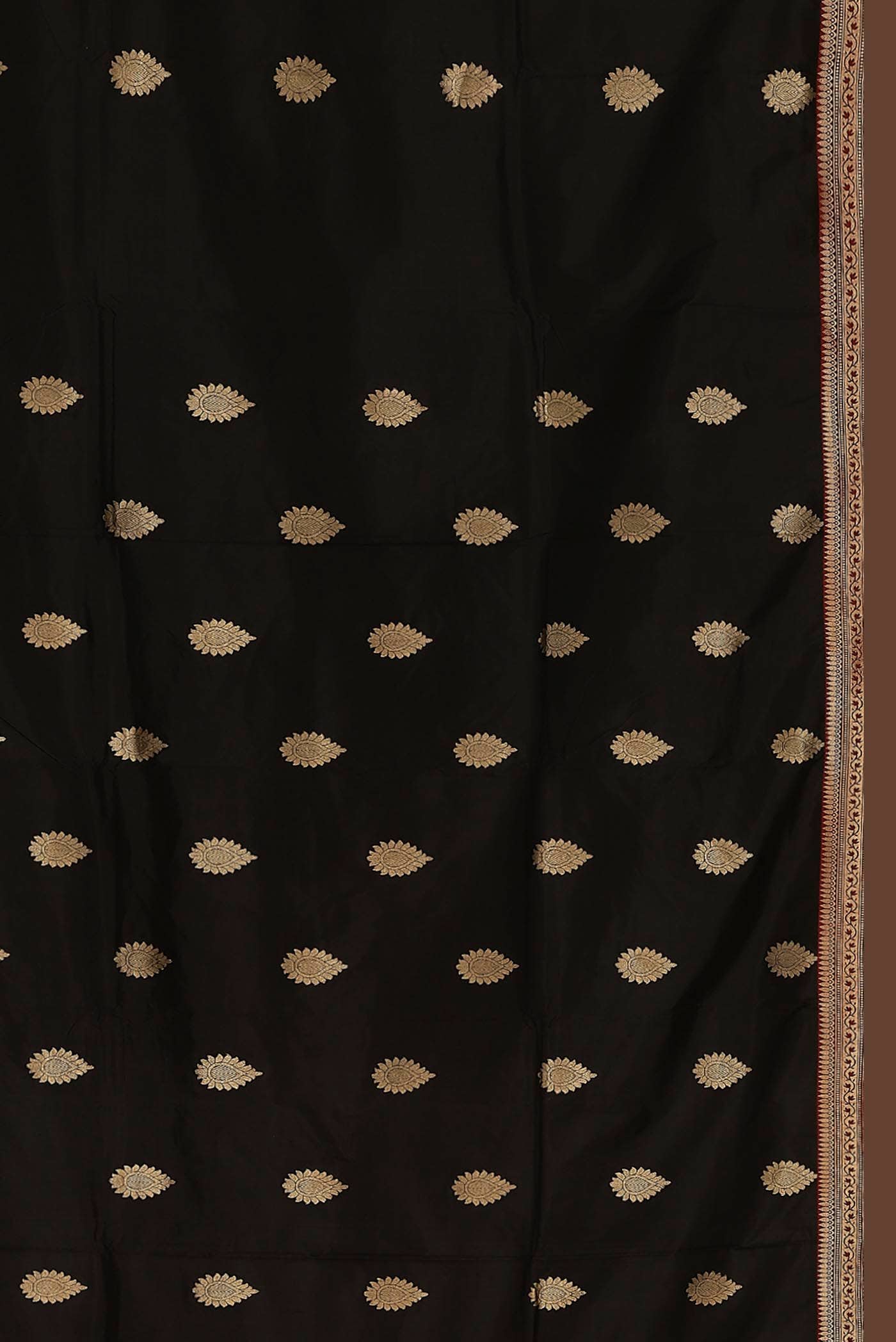 Black Banarasi Katan Silk Saree