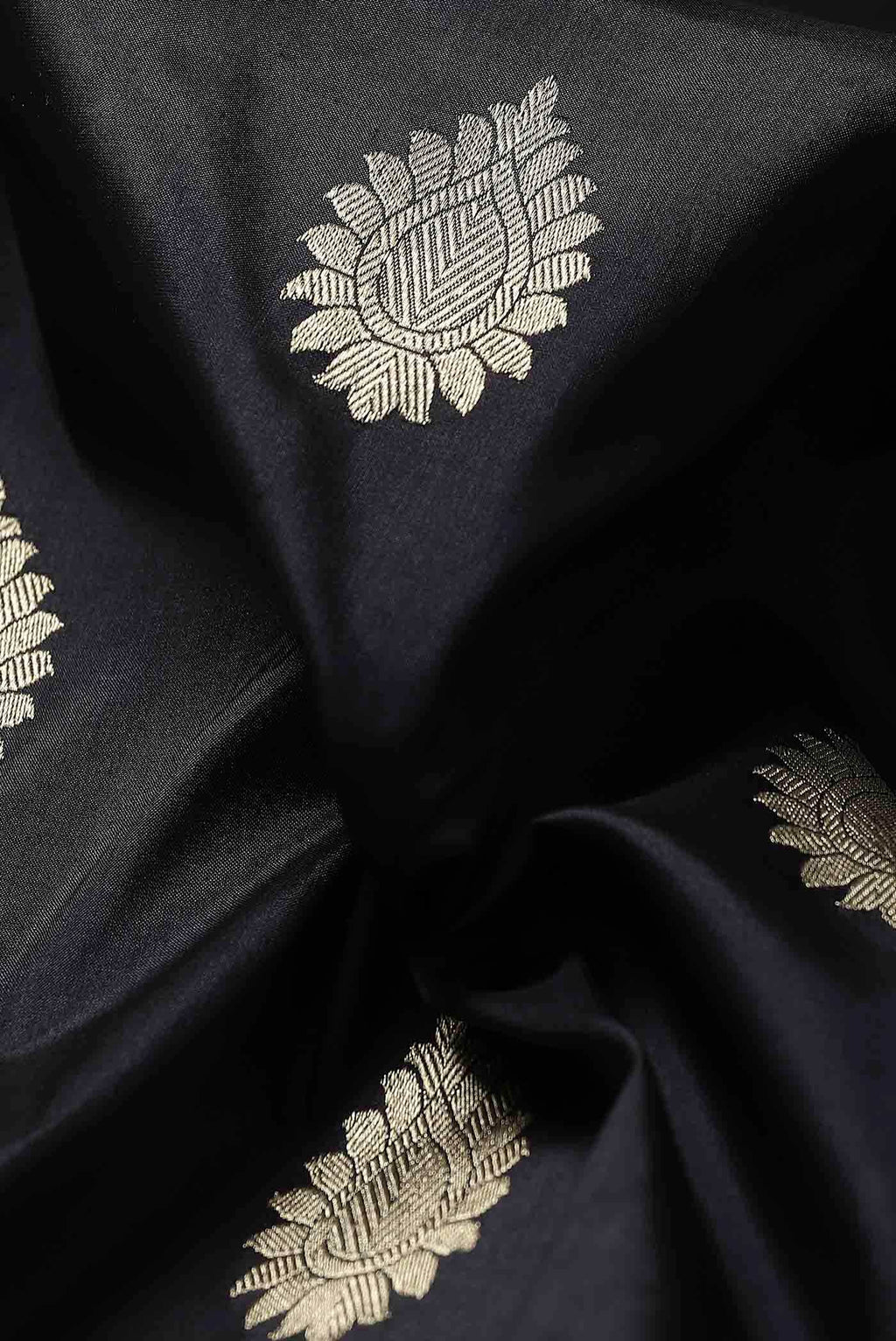 Black Banarasi Katan Silk Saree