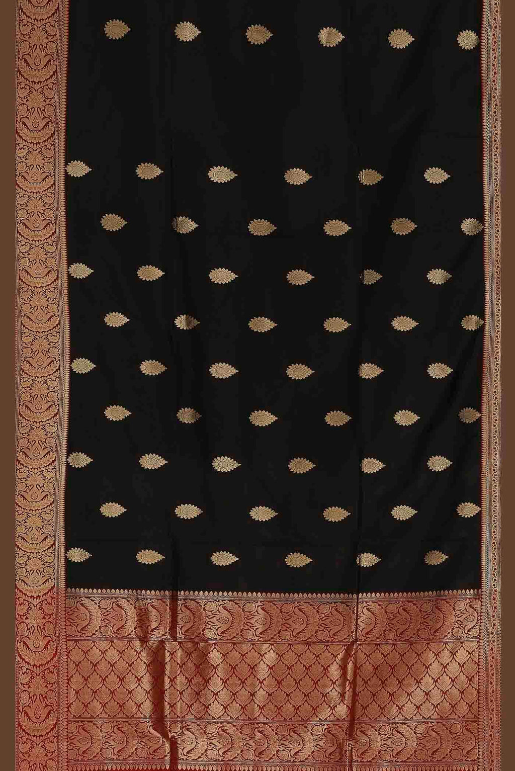 Black Banarasi Katan Silk Saree