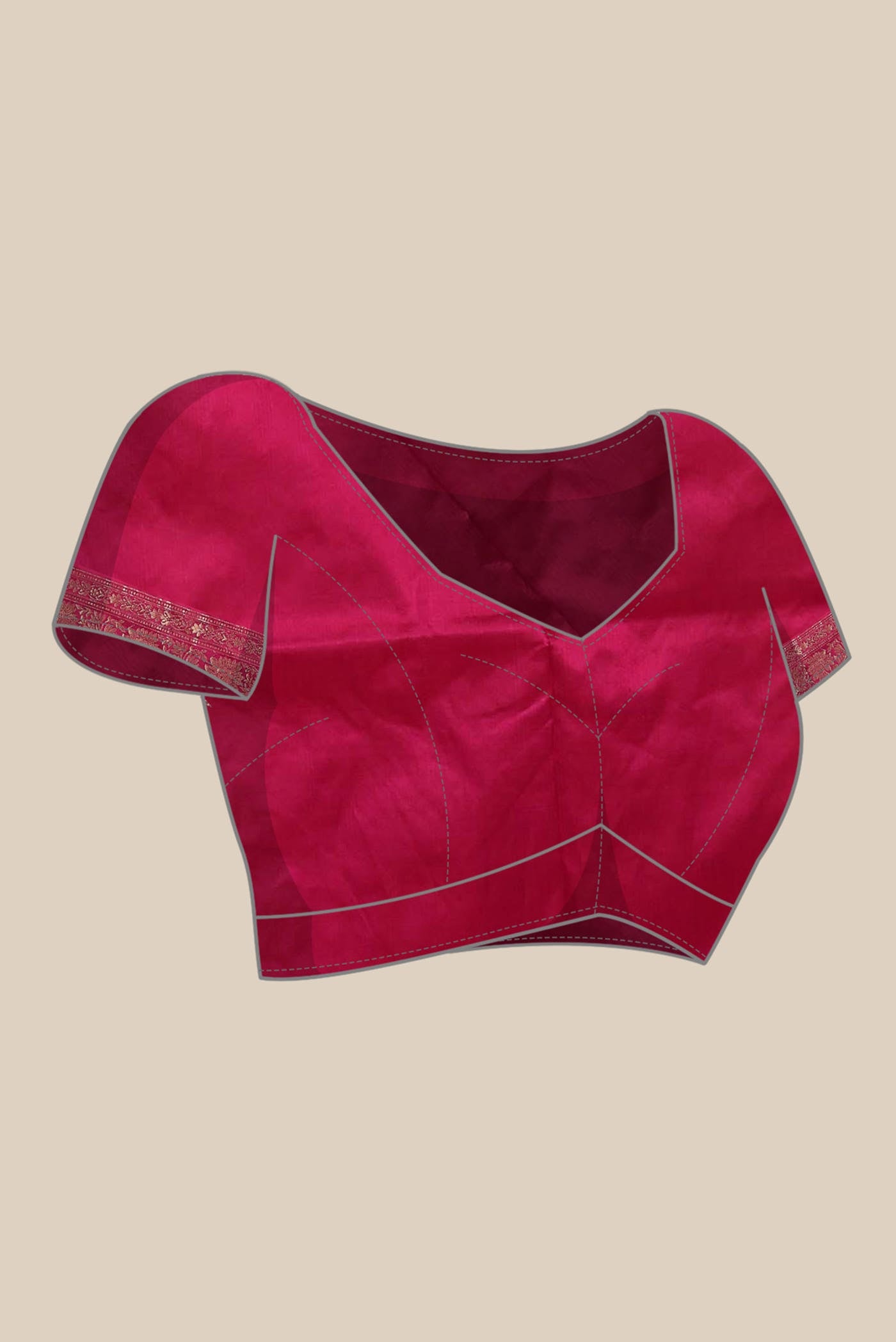 Dark Pink Banarasi Katan Silk Saree