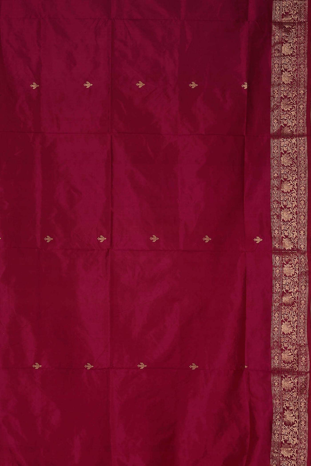 Dark Pink Banarasi Katan Silk Saree