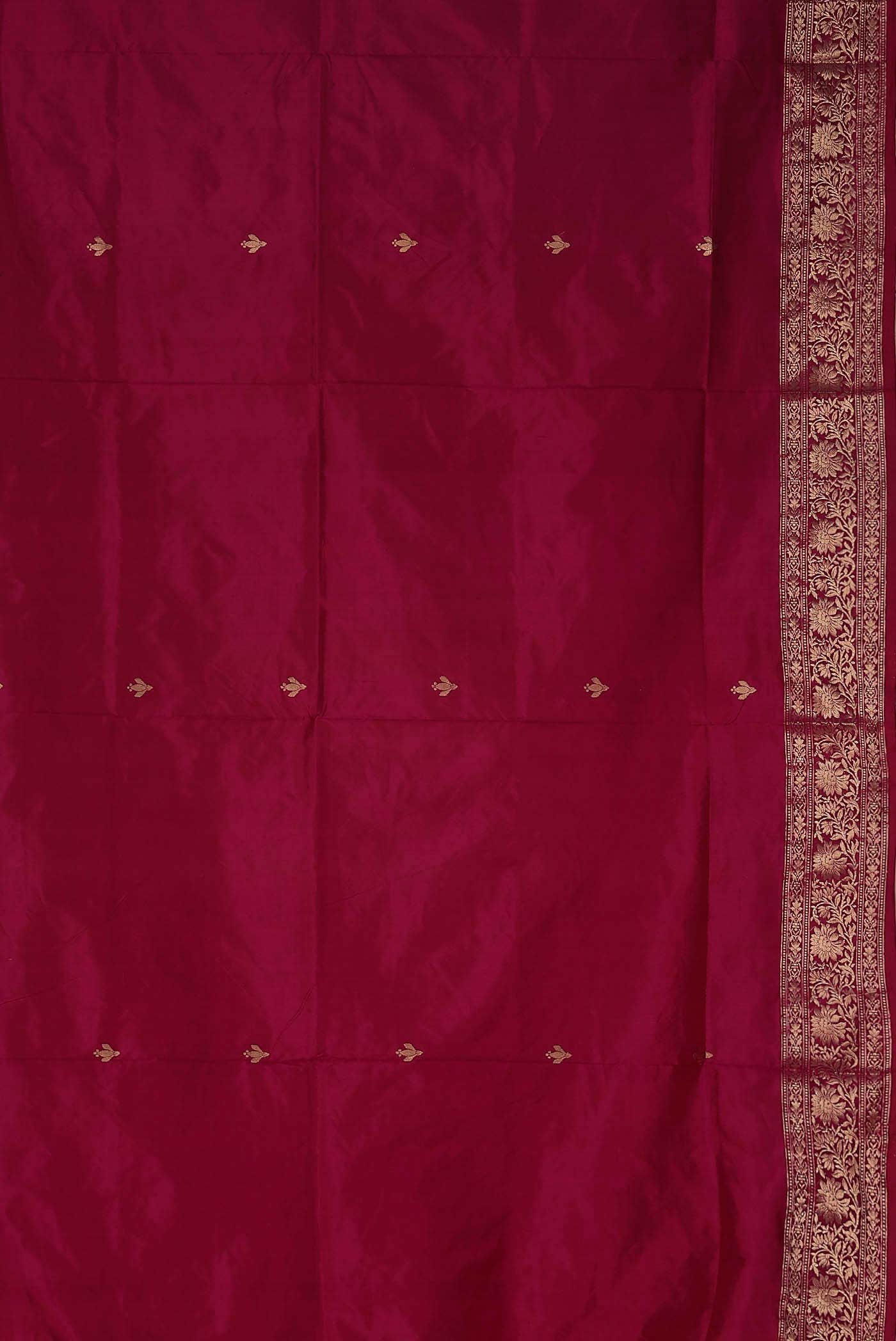 Dark Pink Banarasi Katan Silk Saree