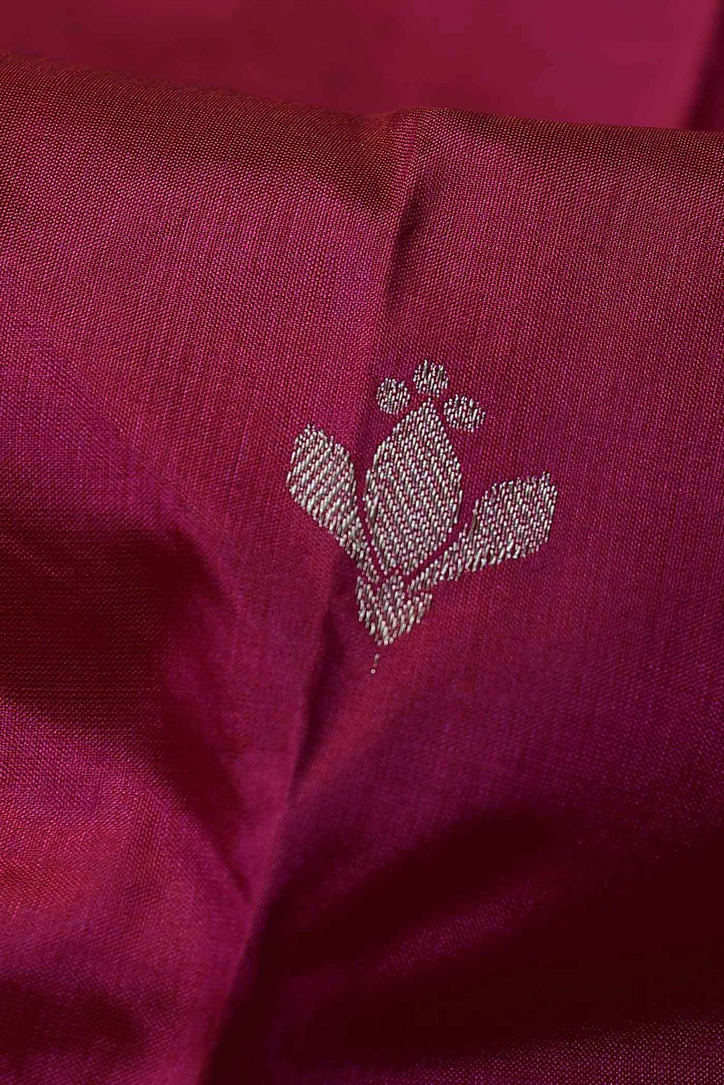Dark Pink Banarasi Katan Silk Saree