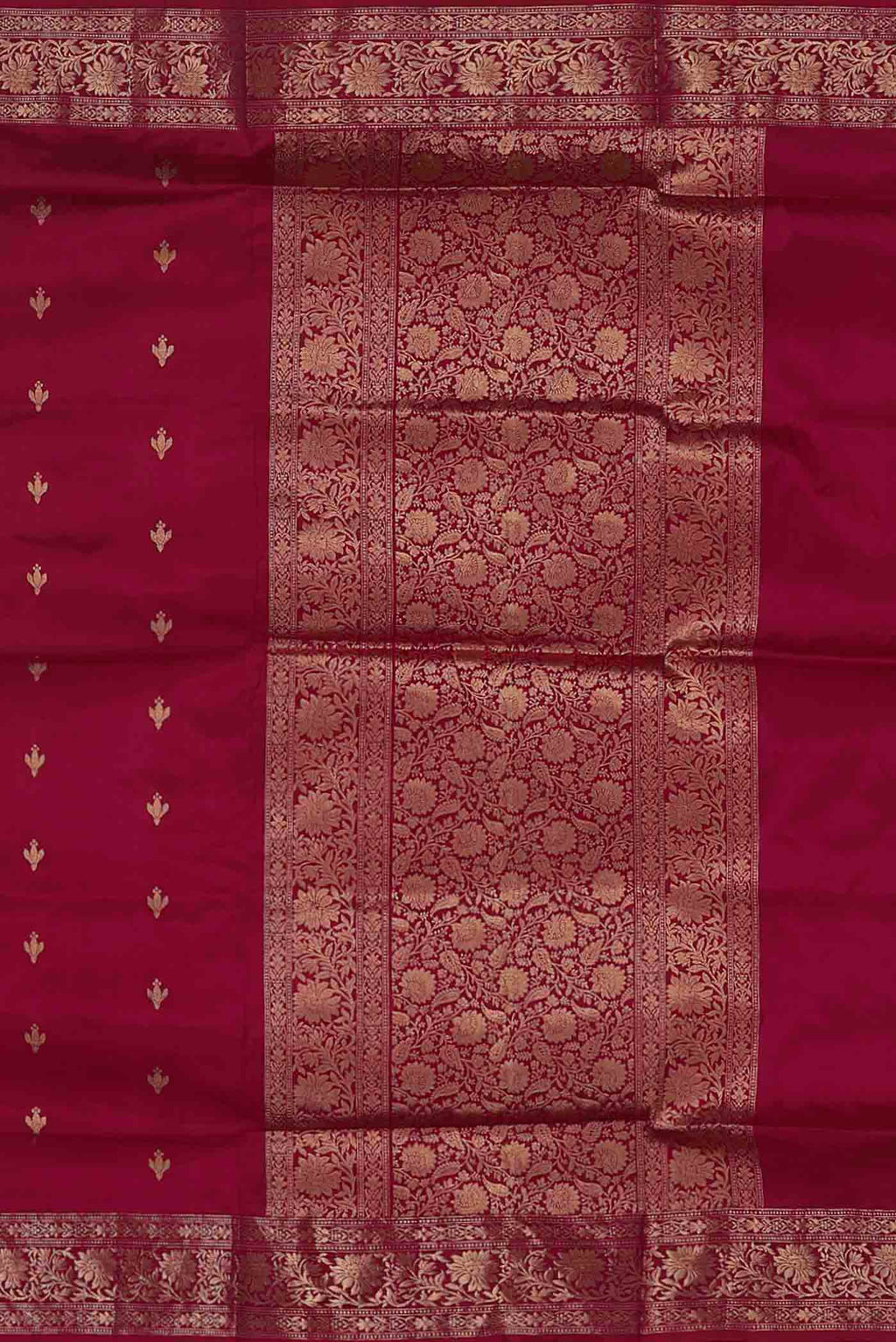 Dark Pink Banarasi Katan Silk Saree