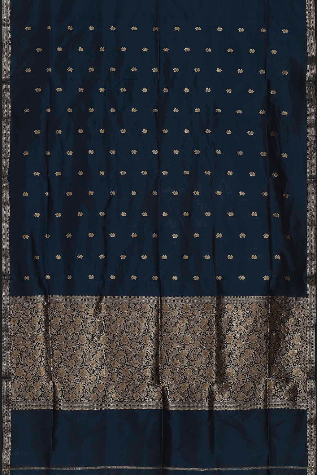Blue Banarasi Katan Silk Saree