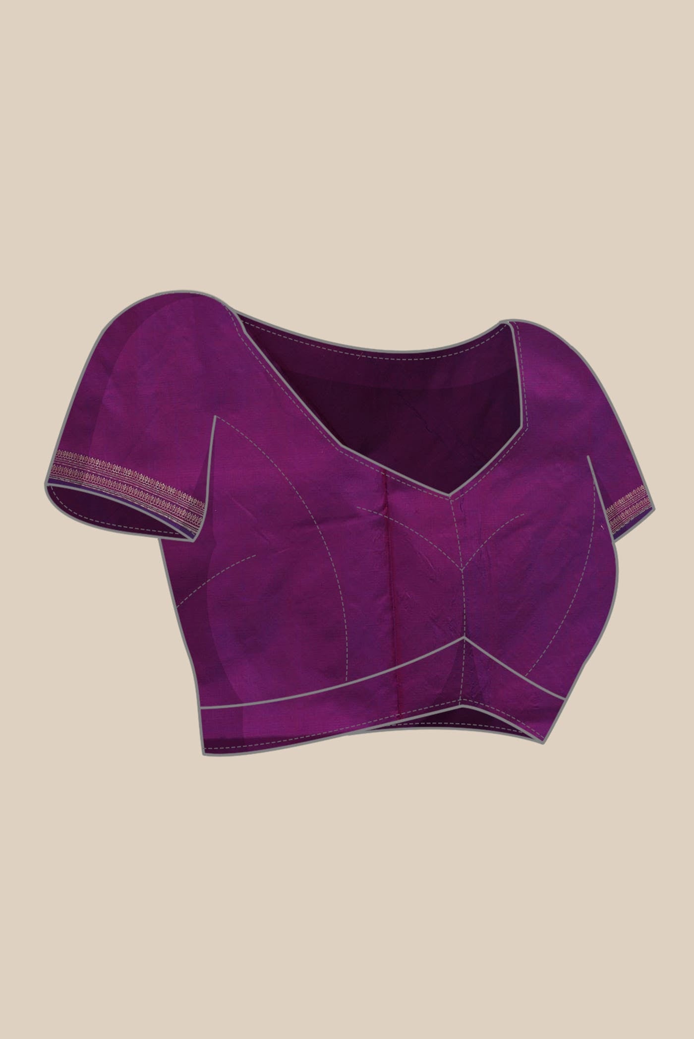 Purple Banarasi Katan Silk Saree