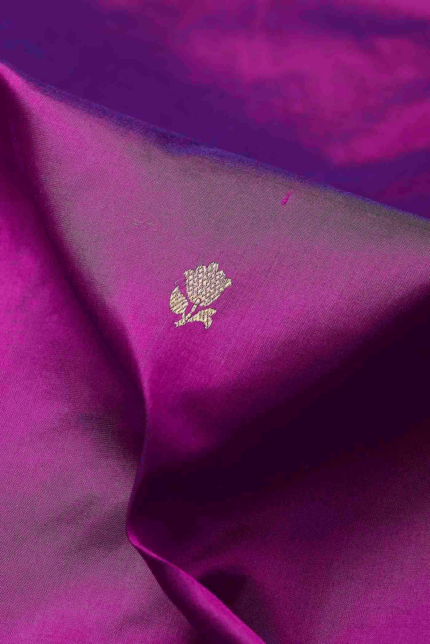 Purple Banarasi Katan Silk Saree