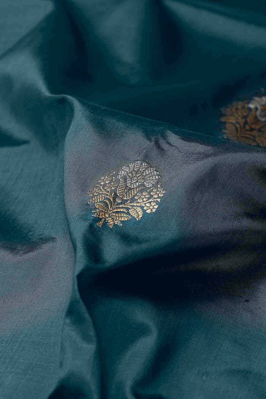 Blue Banarasi Katan Silk Saree