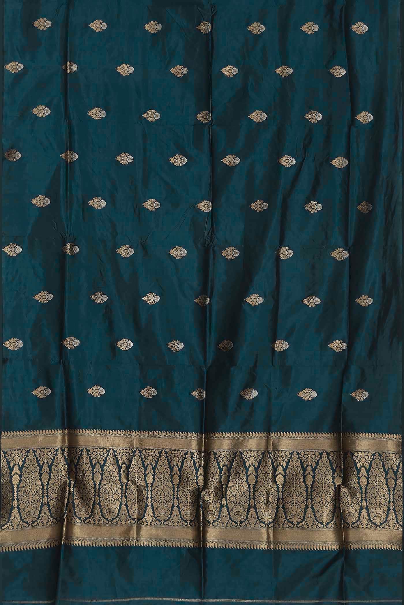 Blue Banarasi Katan Silk Saree