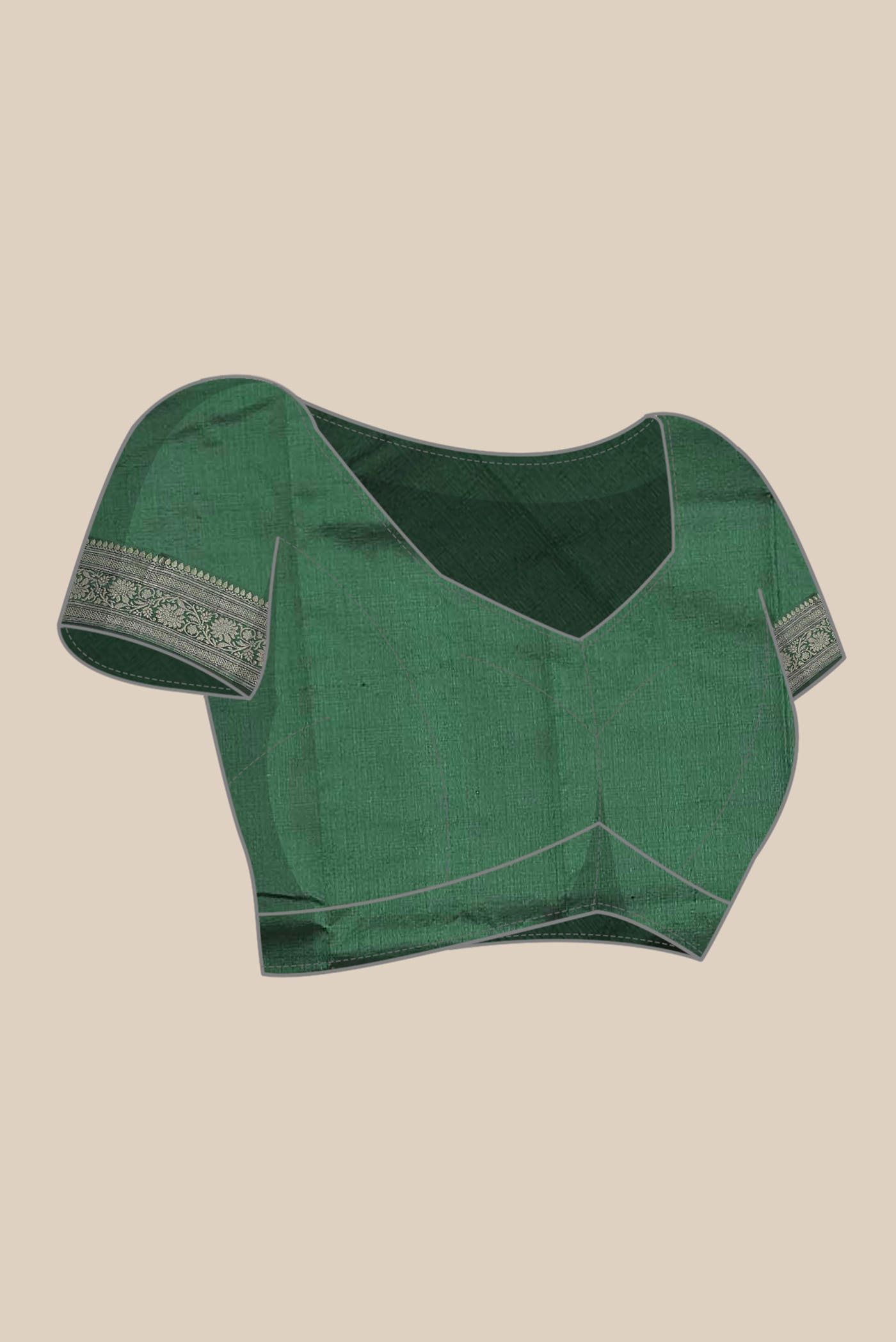 Green Banarasi Katan Silk Saree