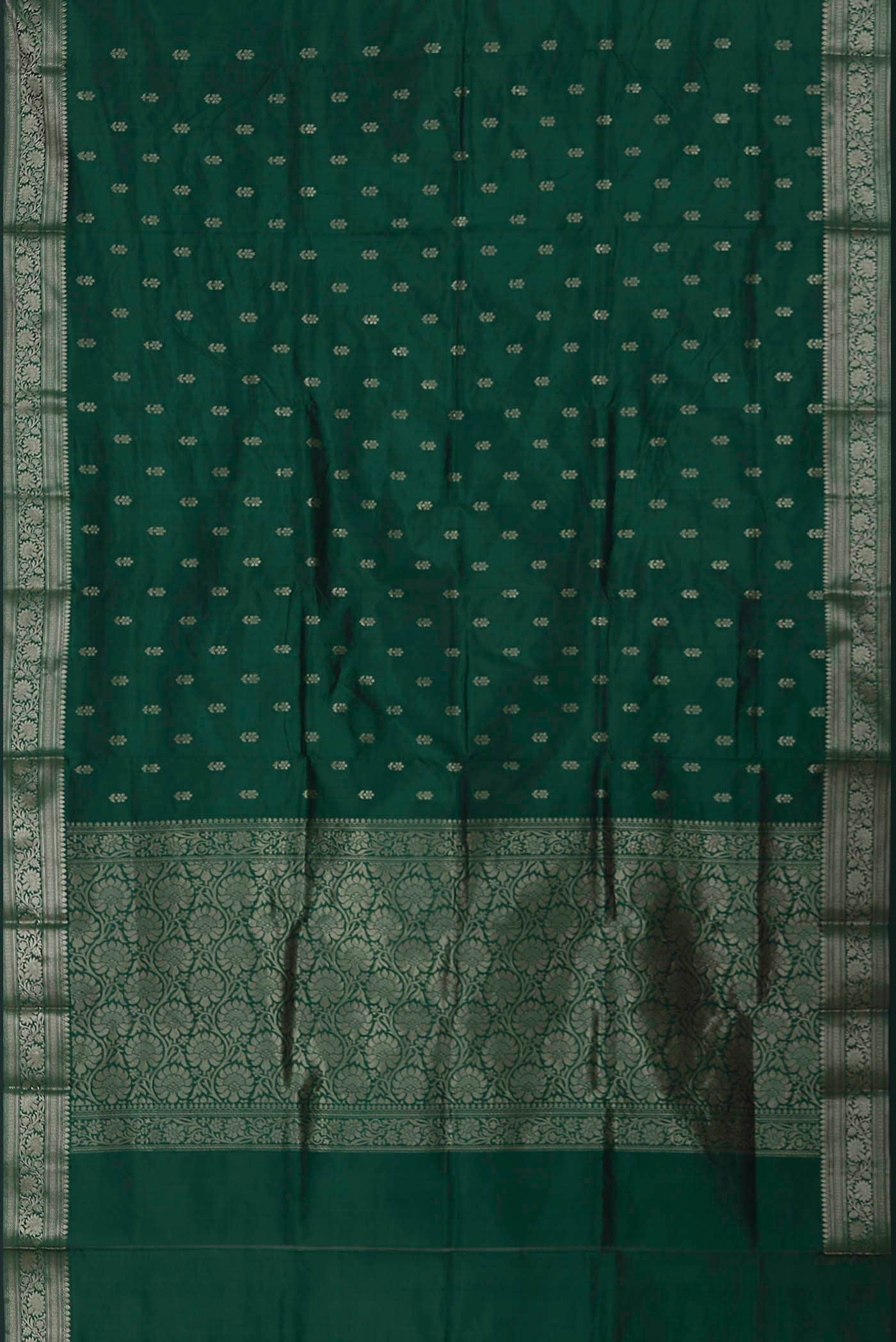 Green Banarasi Katan Silk Saree