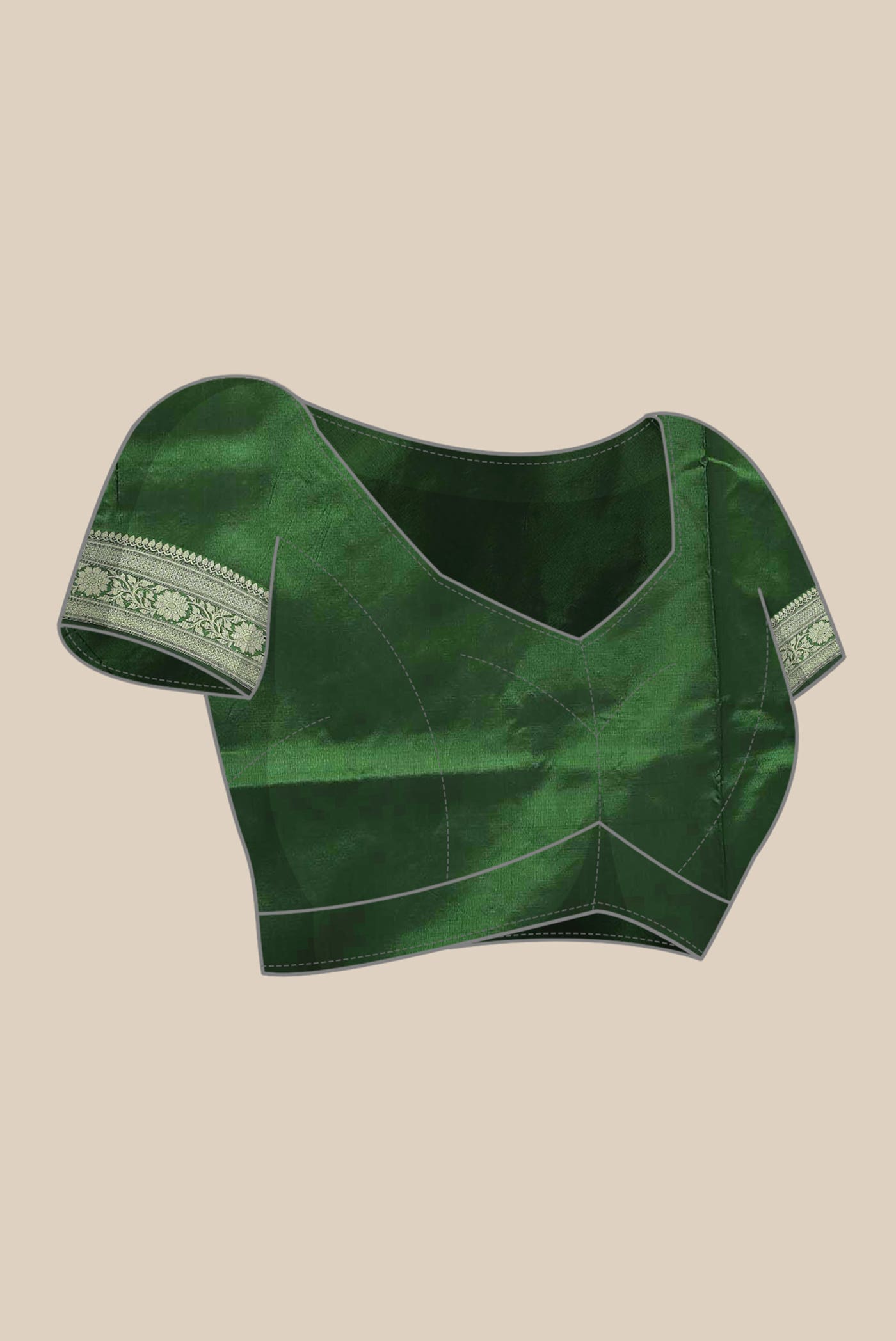 Green Banarasi Katan Silk Saree