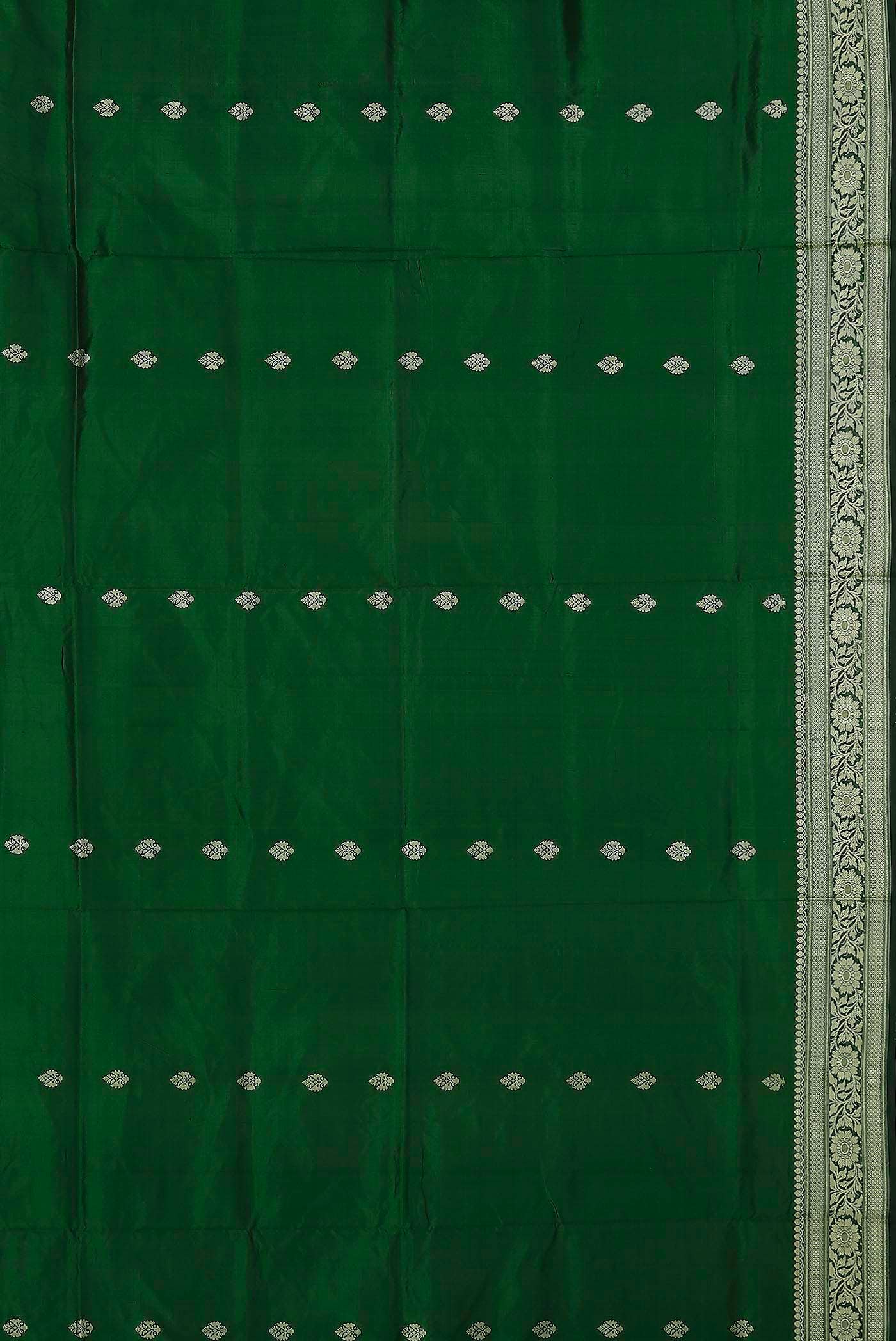 Green Banarasi Katan Silk Saree