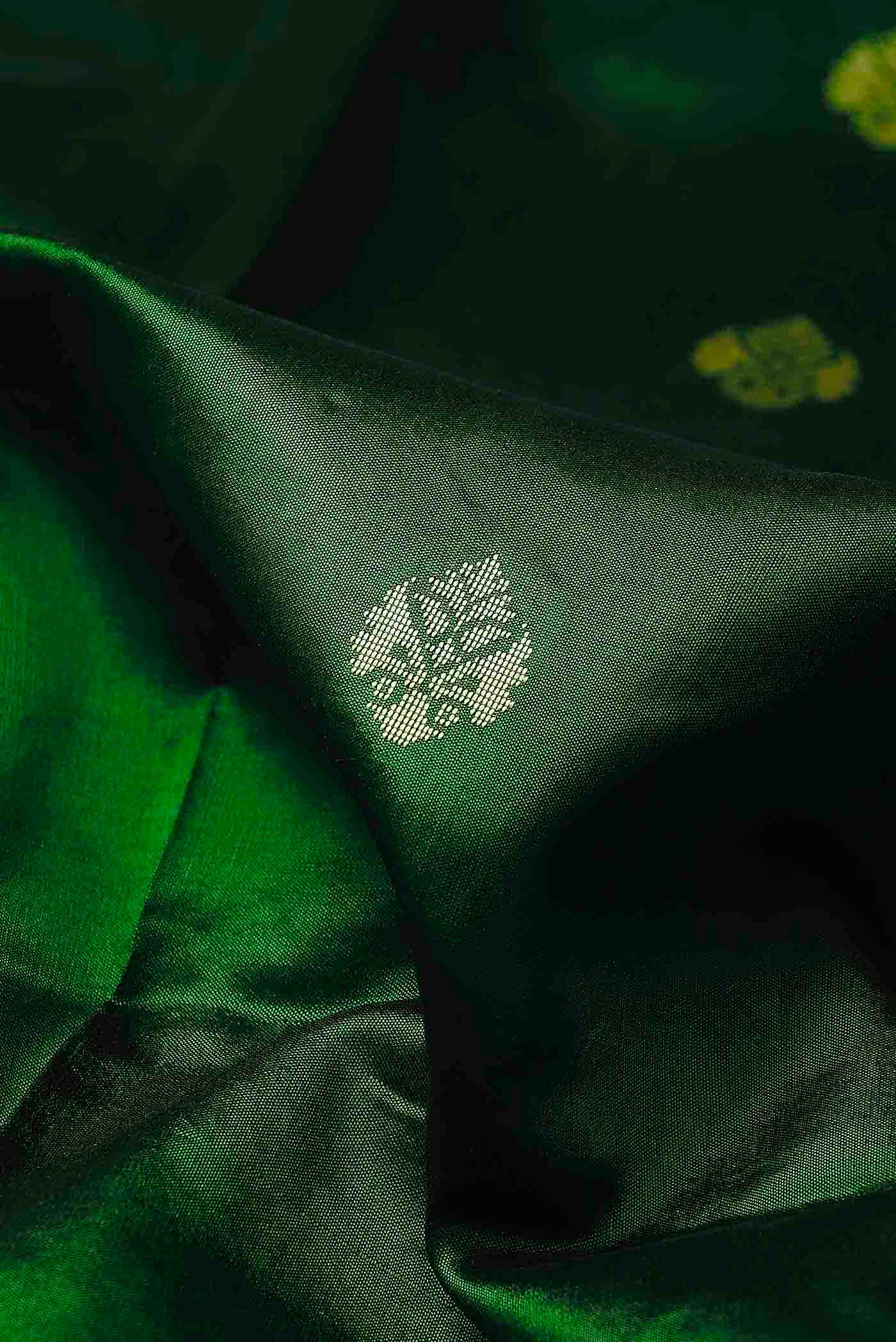 Green Banarasi Katan Silk Saree