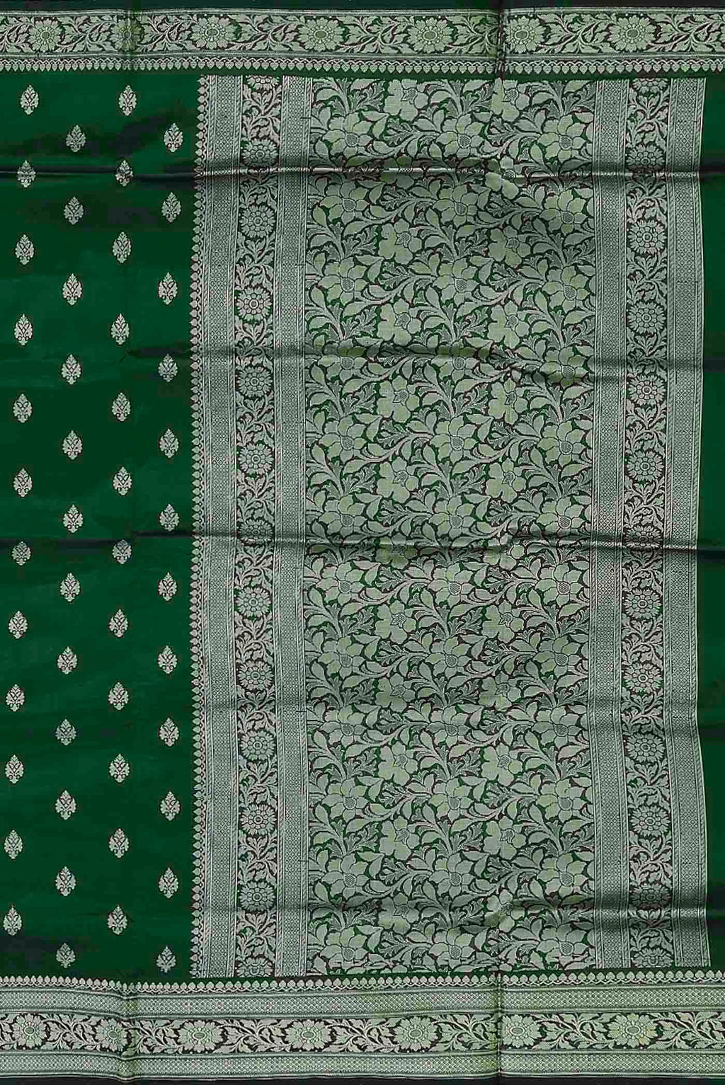 Green Banarasi Katan Silk Saree