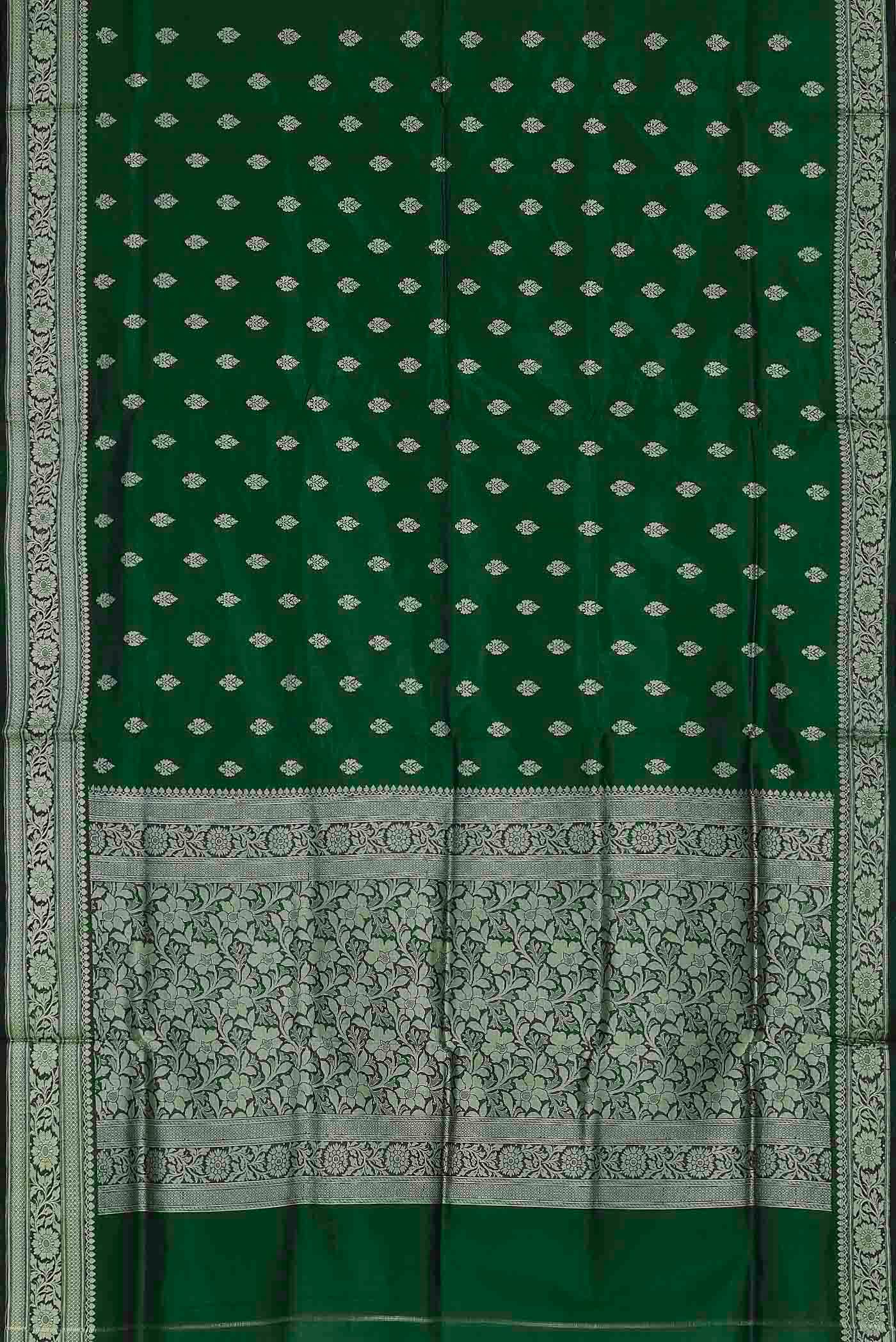 Green Banarasi Katan Silk Saree