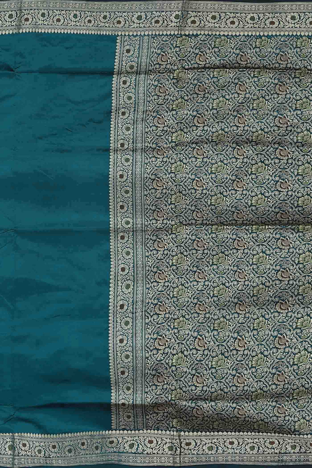 Blue Banarasi Katan Silk Saree