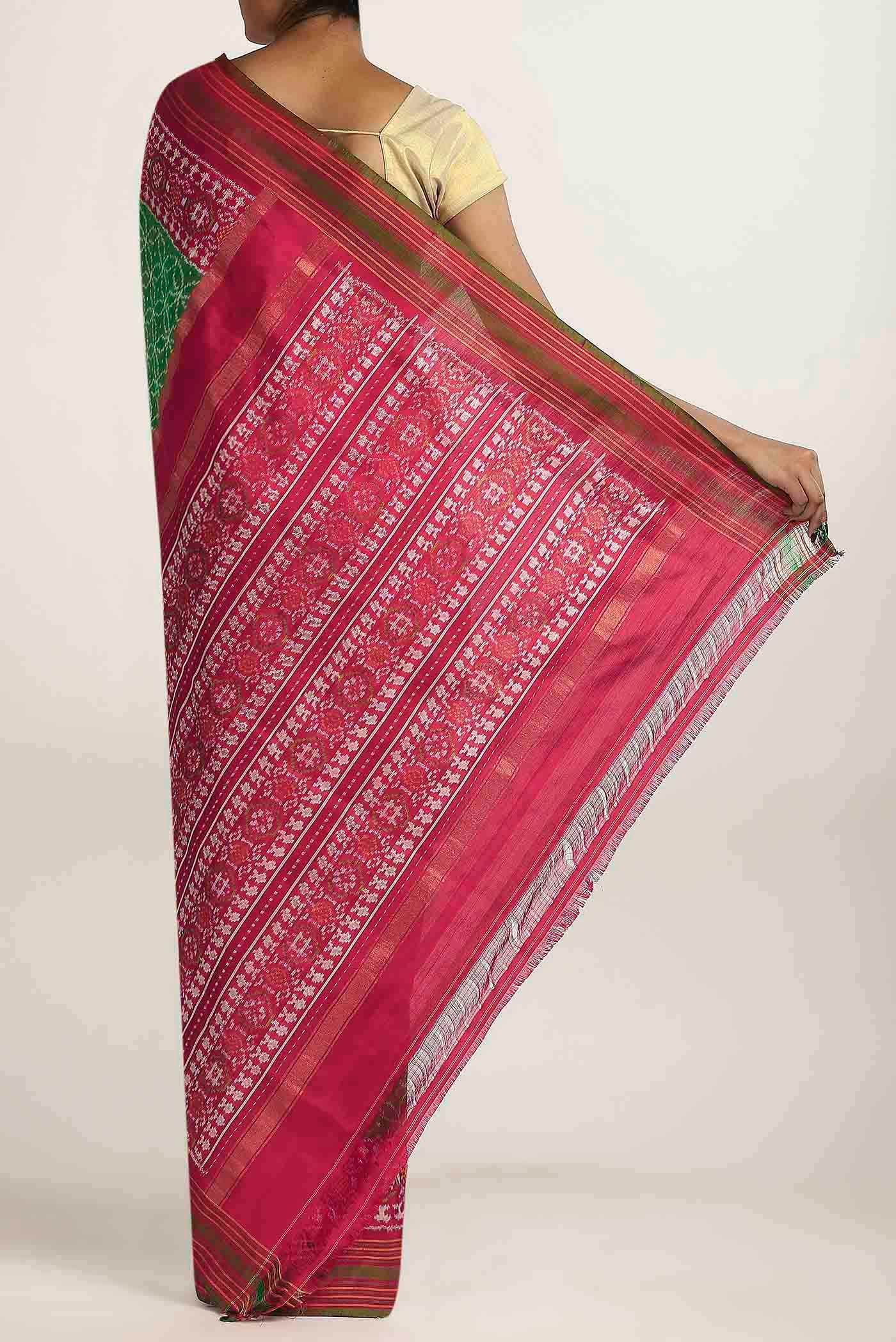Green Orissa Silk Saree