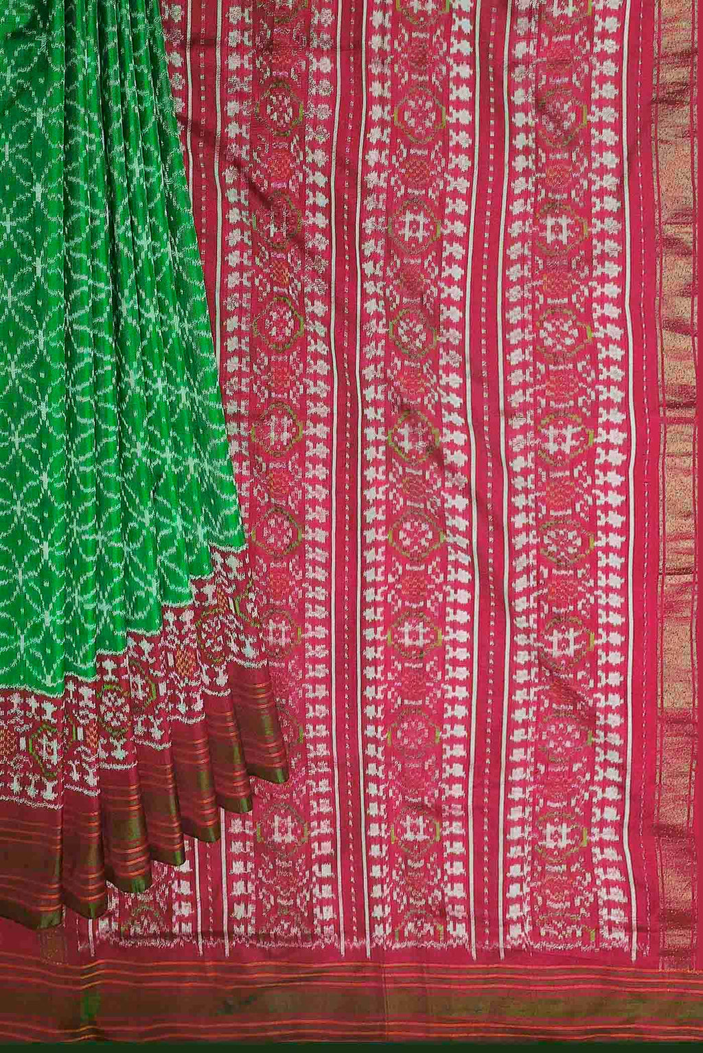 Green Orissa Silk Saree