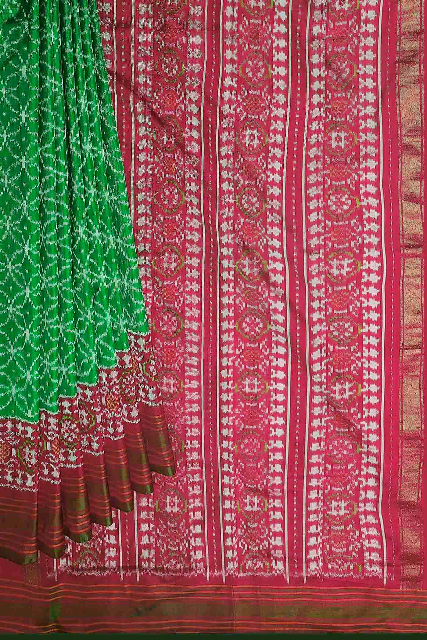 Green Orissa Silk Saree