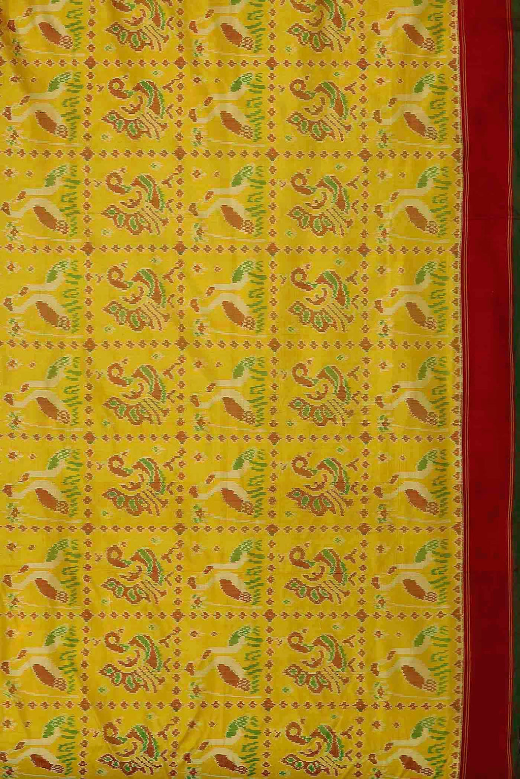 Yellow Orissa Silk Saree