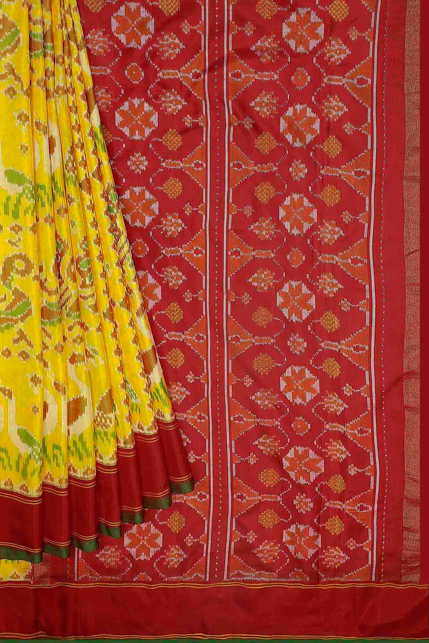 Yellow Orissa Silk Saree