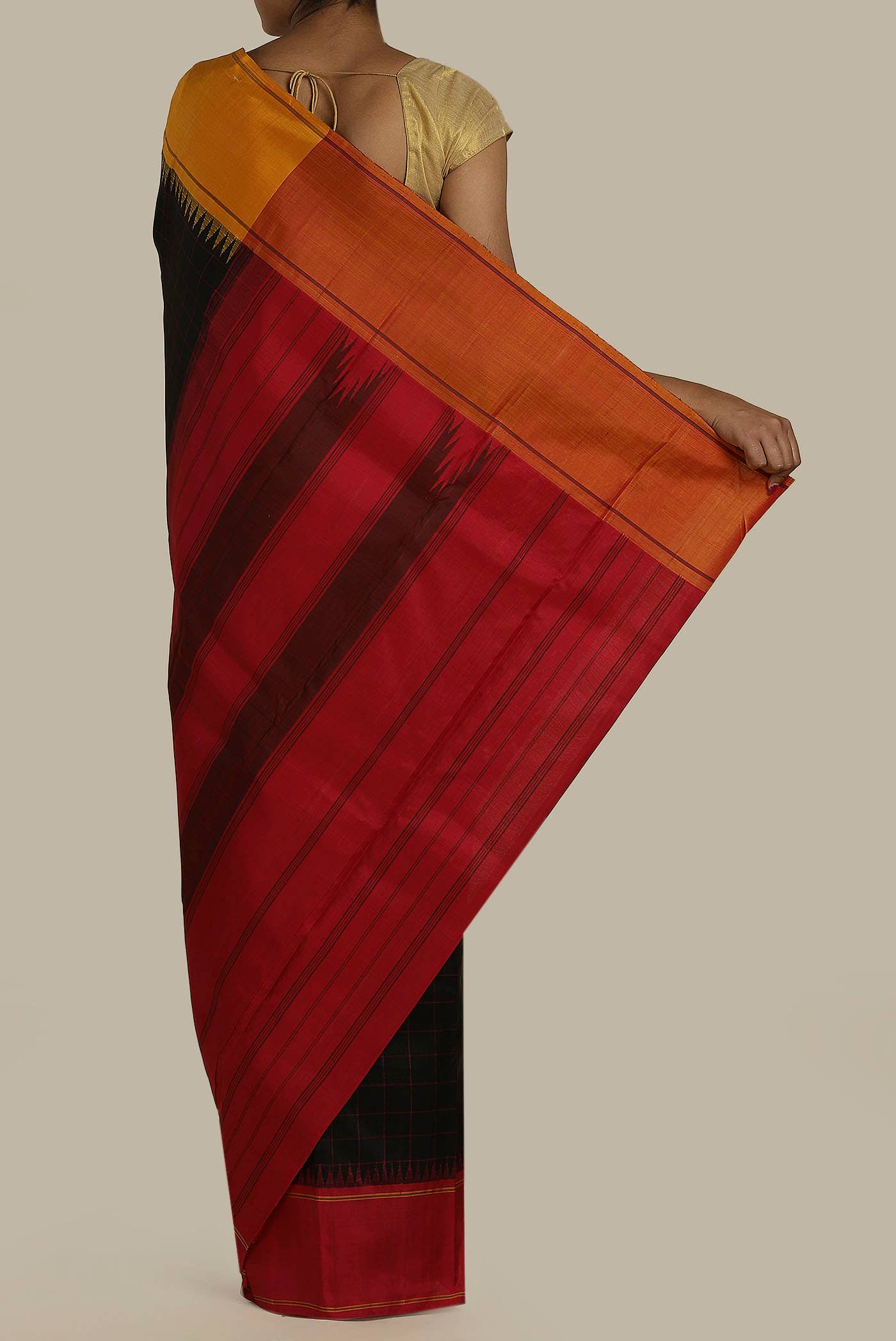 Black Kanchipuram Silk Saree