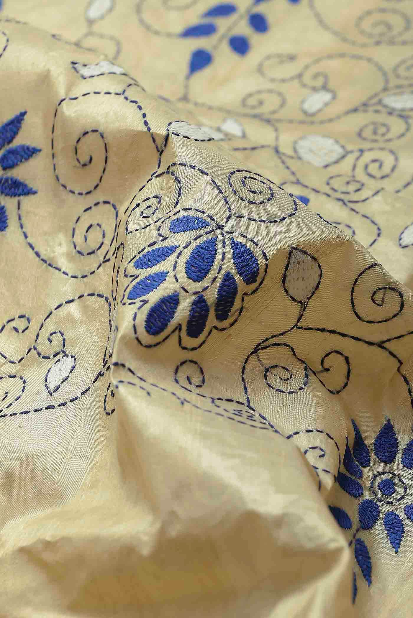 Off White Bhagalpuri Tussar Silk Saree