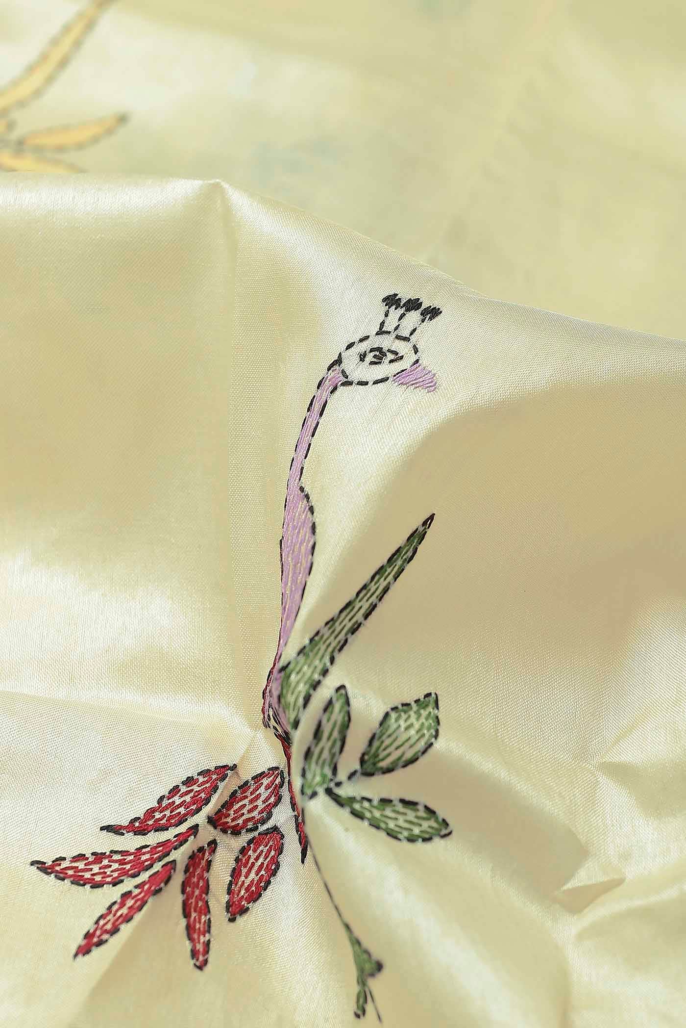 White Bhagalpuri Tussar Silk Saree