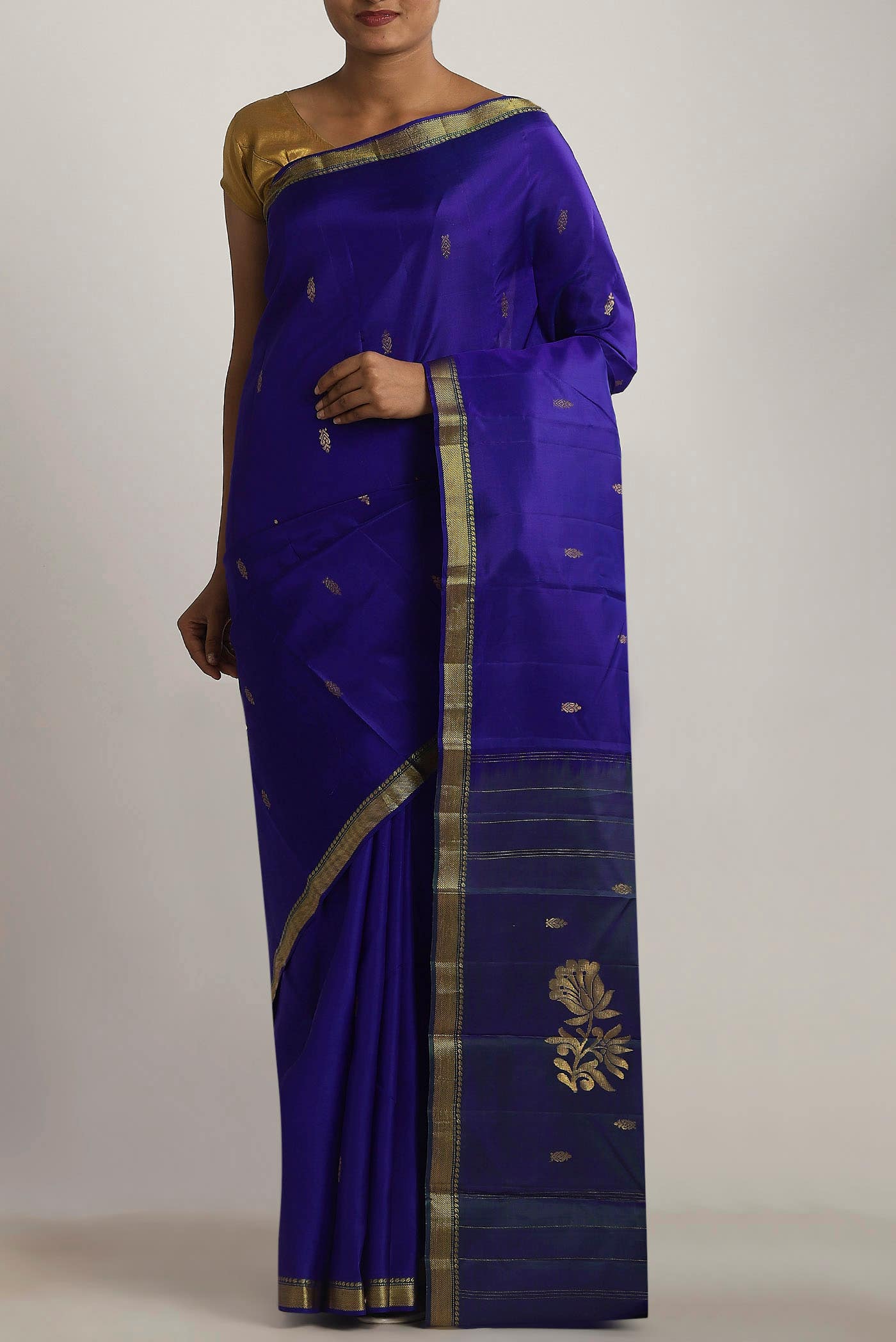 Blue Kanchipuram Silk Saree