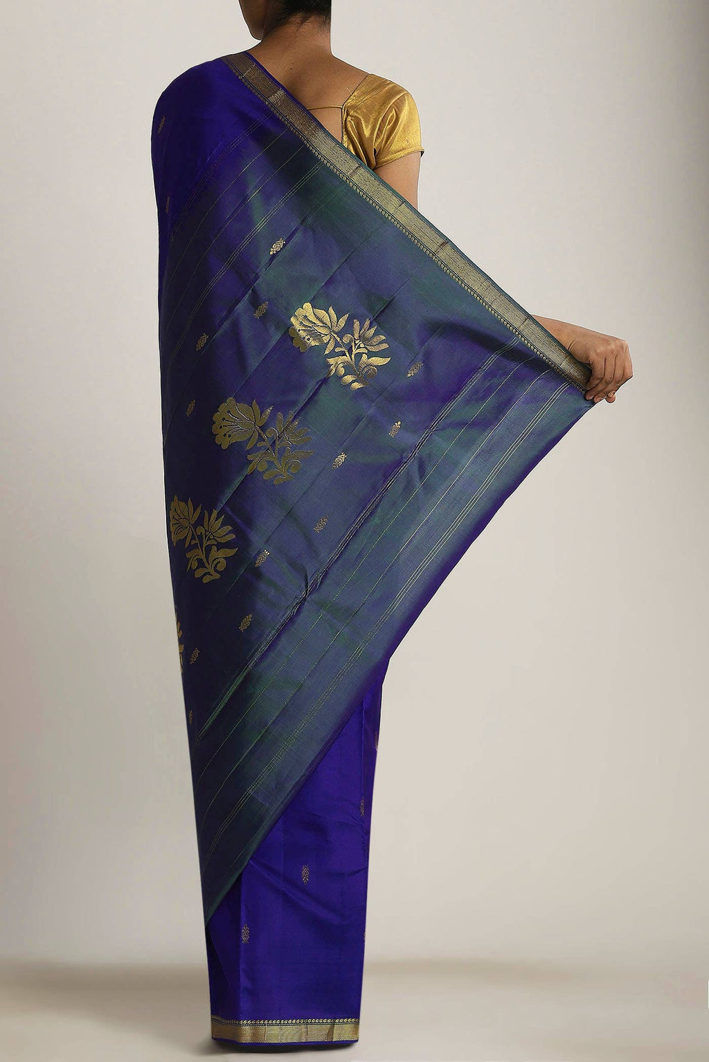 Blue Kanchipuram Silk Saree