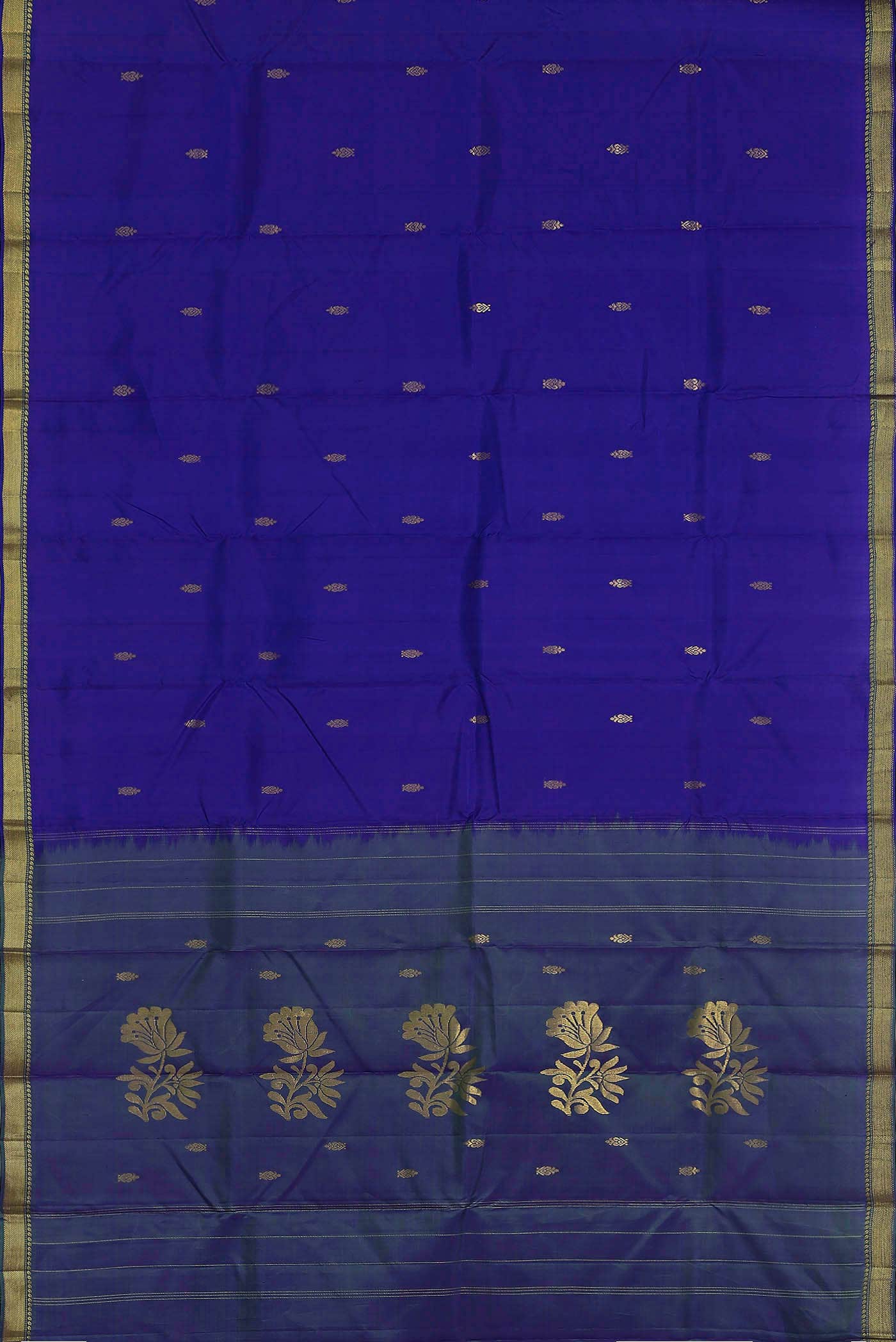 Blue Kanchipuram Silk Saree