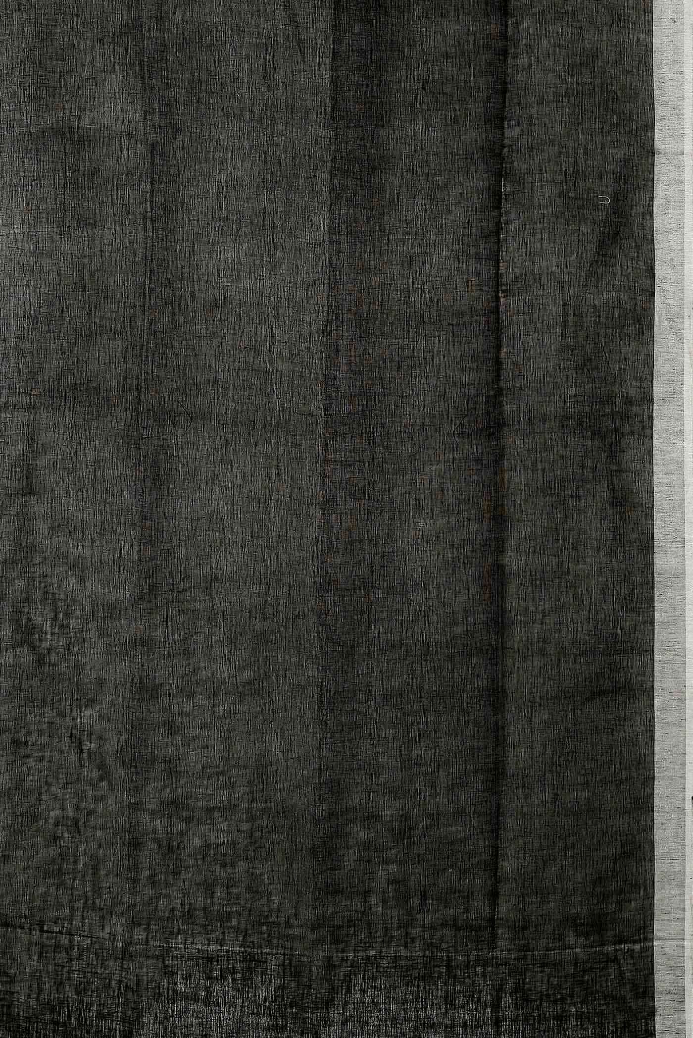 Black Linen Saree
