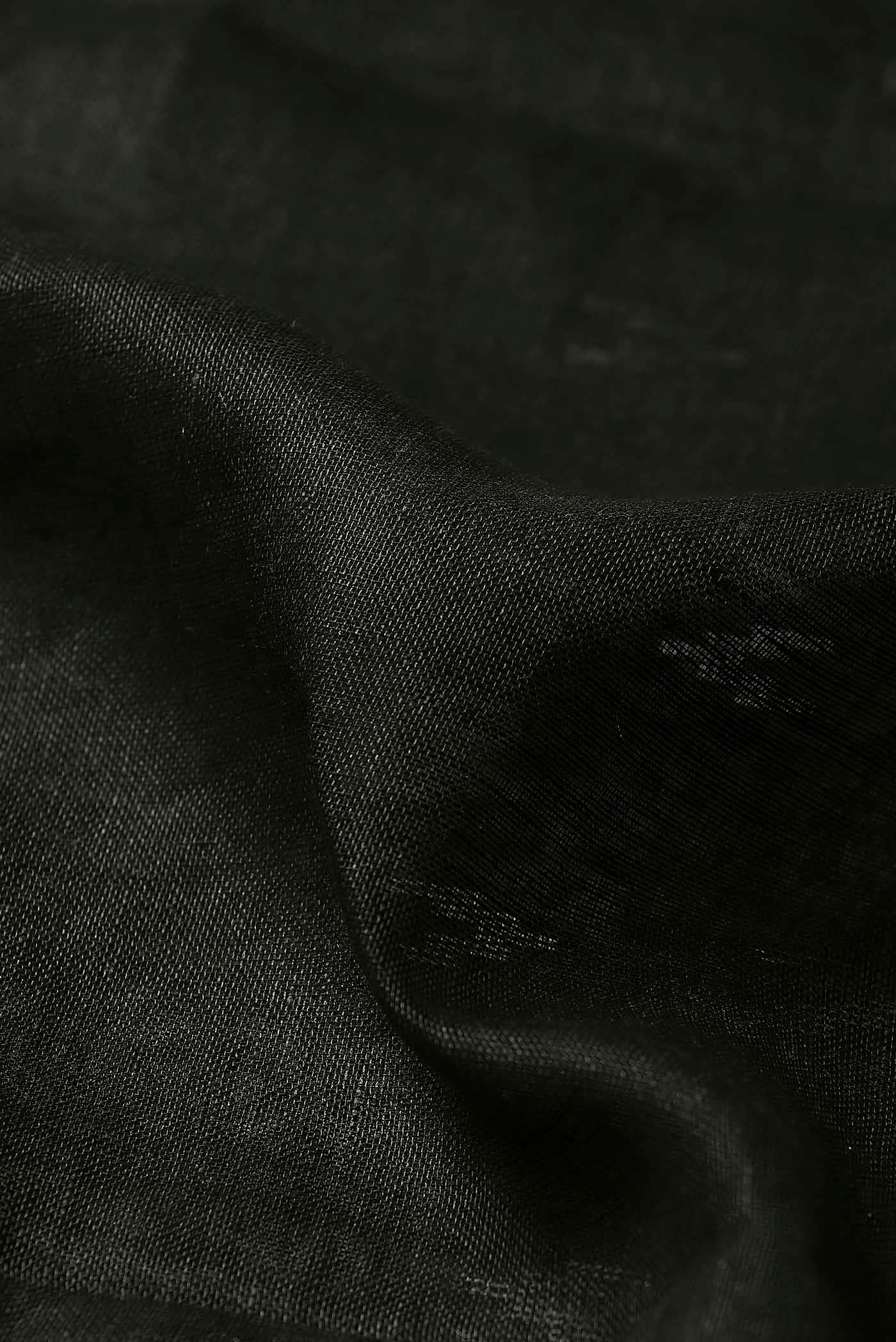 Black Linen Saree