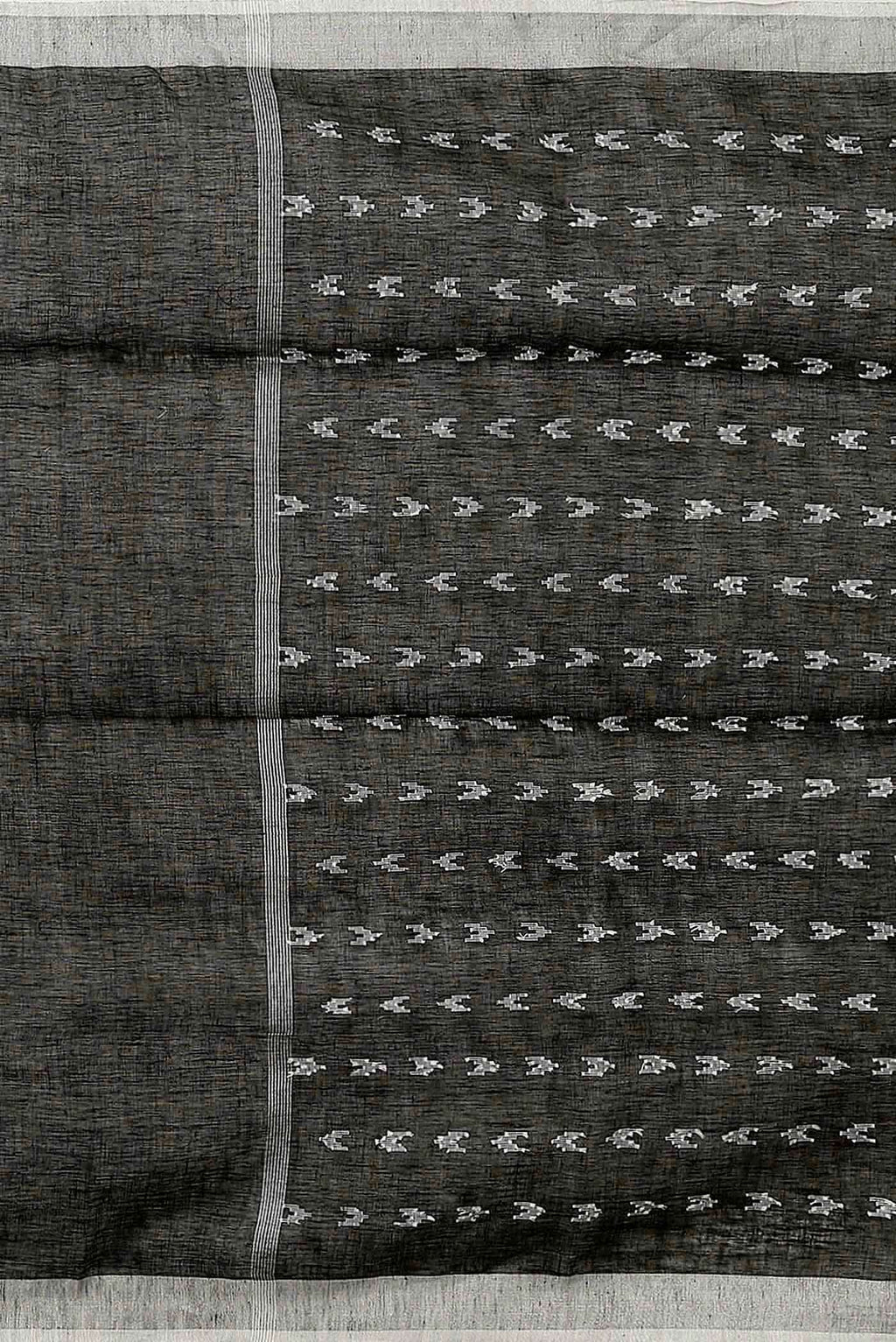 Black Linen Saree