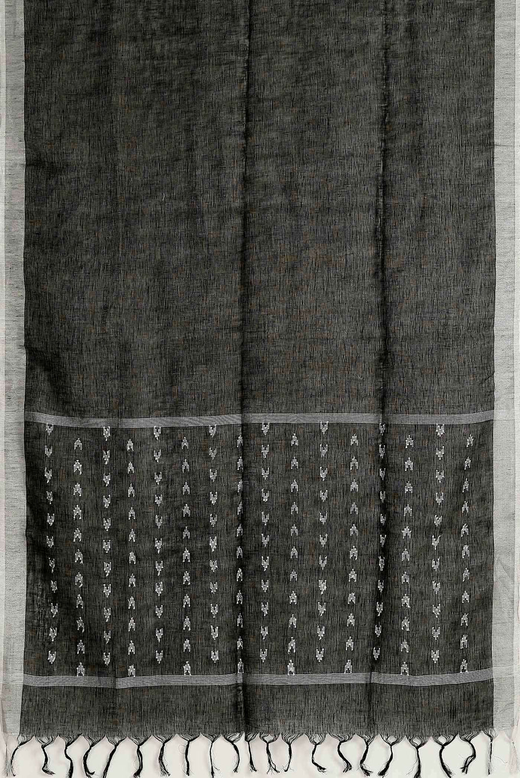 Black Linen Saree